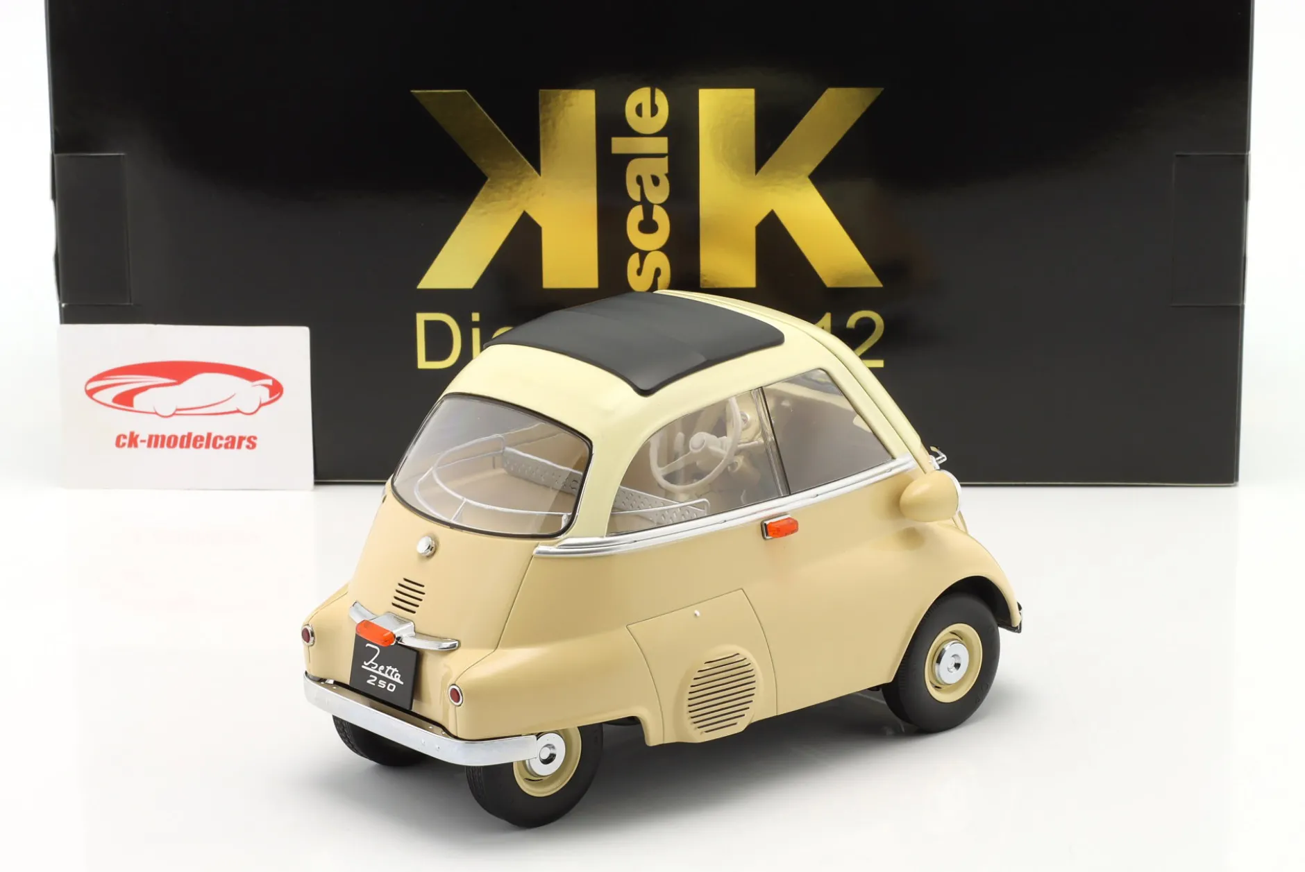 BMW Isetta 250 Baujahr 1959 creme / gelb 1:12 KK-Scale