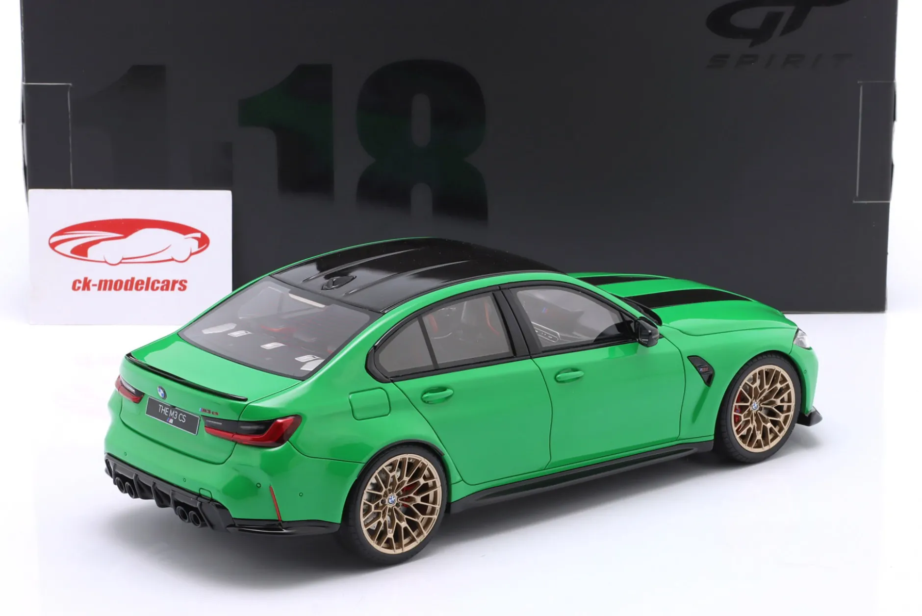 BMW M3 CS Baujahr 2023 signalgrün 1:18 GT-Spirit