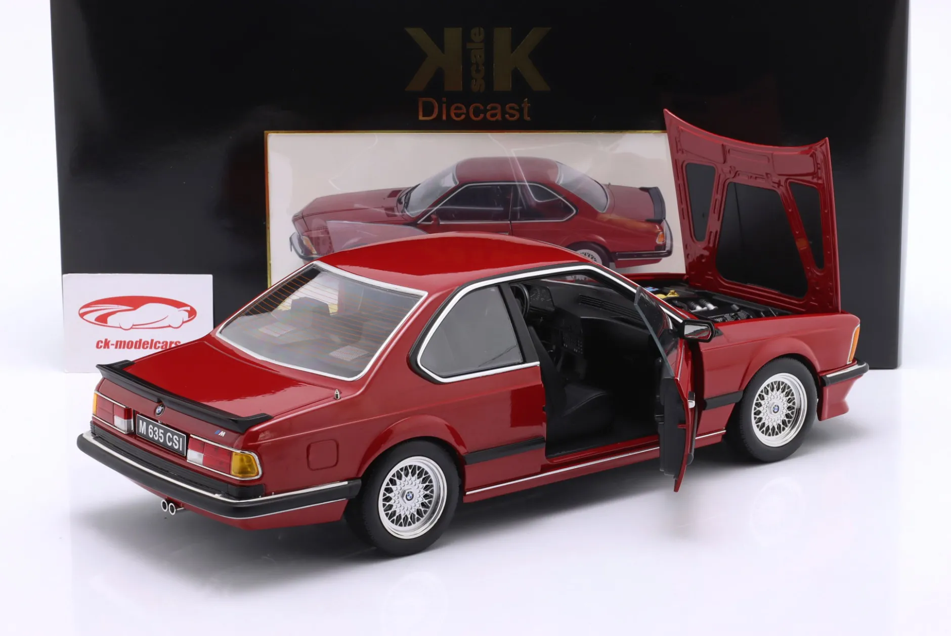 BMW M635 CSi Baujahr 1987 rot 1:12 KK-Scale