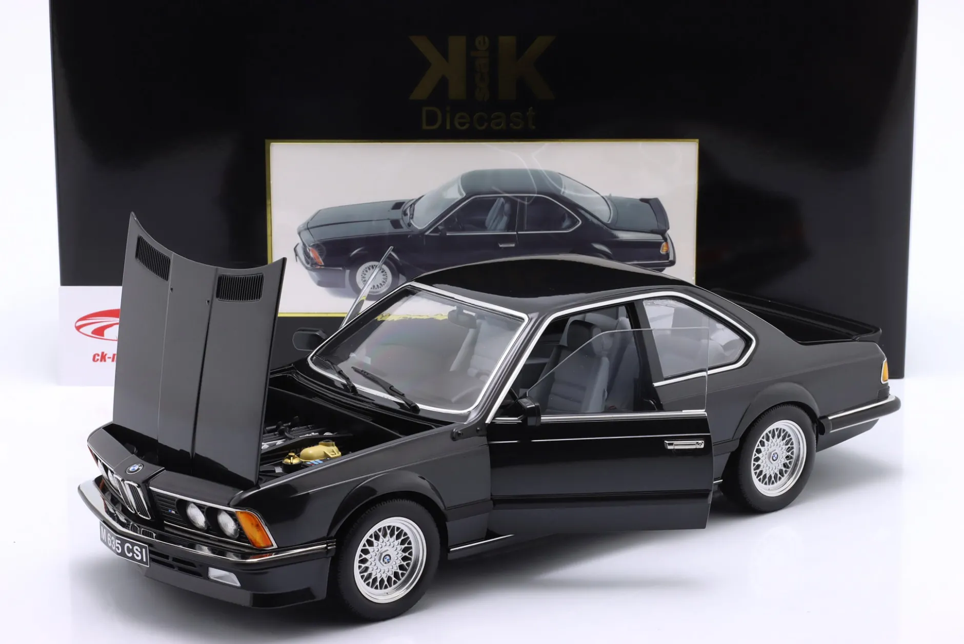 BMW M635 CSI Baujahr 1987 schwarz metallic 1:12 KK-Scale