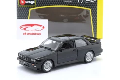 BMW M3 (E30) Baujahr 1988 schwarz 1:24 Bburago