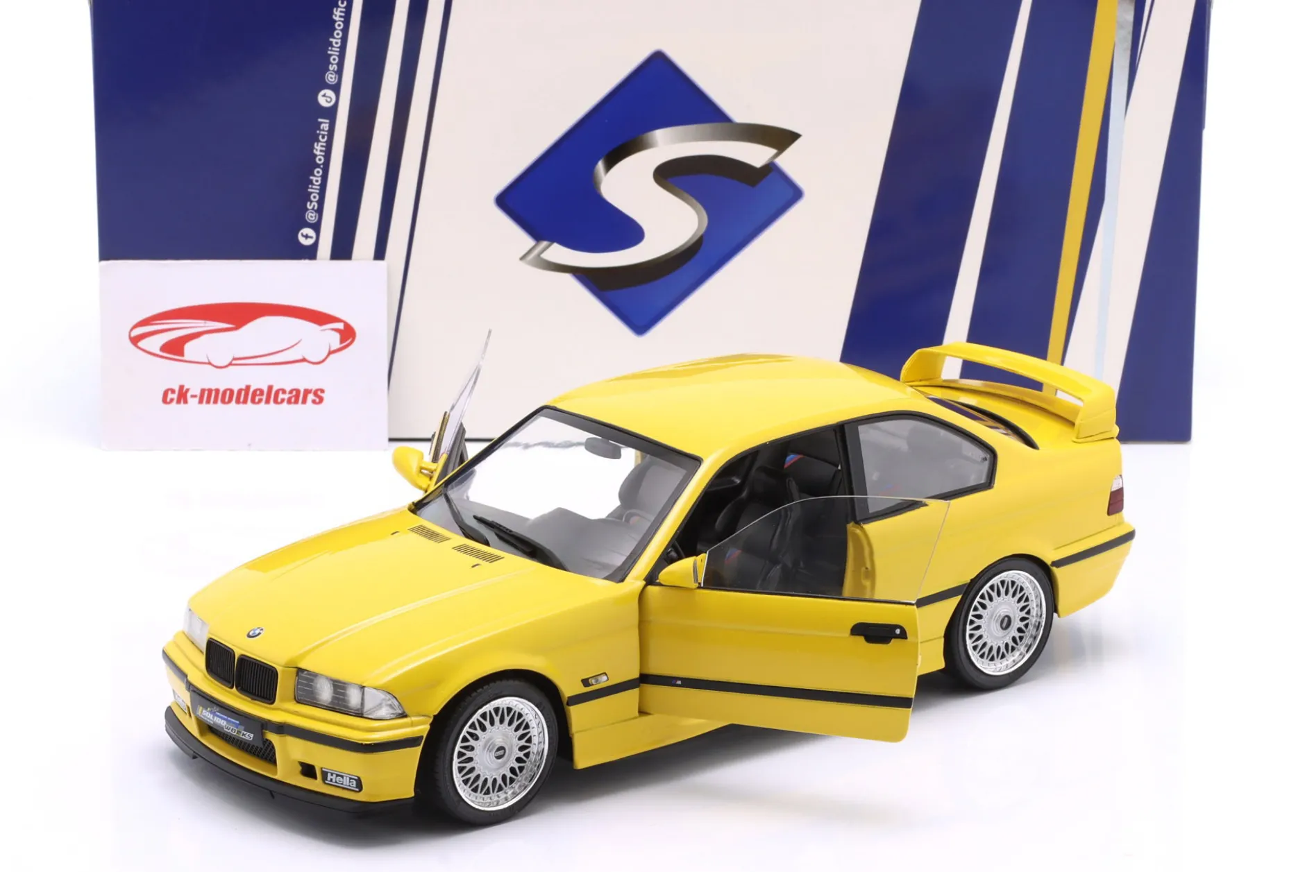 BMW M3 (E36) Coupe Baujahr 1991 gelb 1:18 Solido
