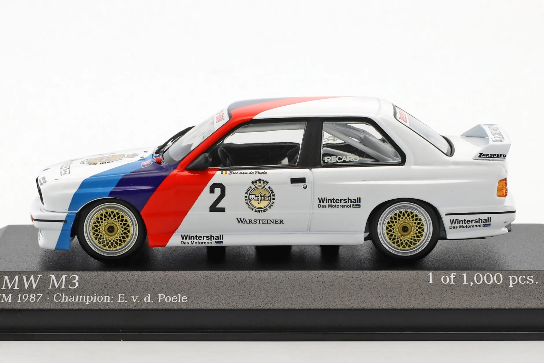 BMW M3 (E30) #2 DTM Champion 1987 Eric van de Poele 1:43 Minichamps