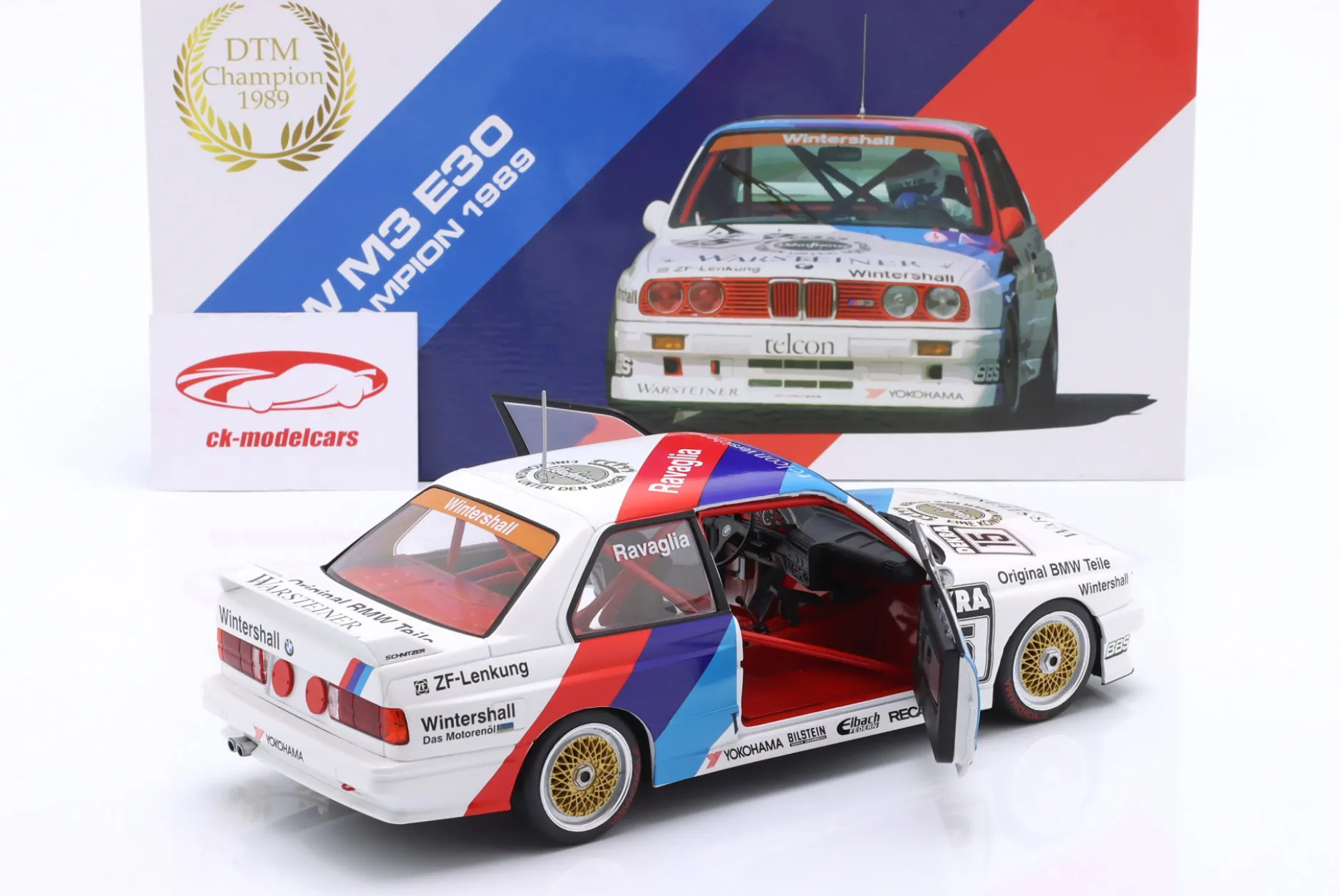 BMW M3 (E30) #15 DTM Champion 1989 Roberto Ravaglia 1:18 WERK83