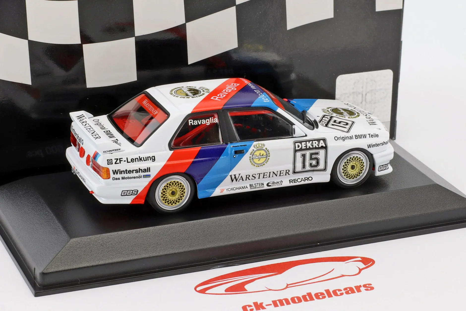 BMW M3 (E30) #15 DTM Champion 1989 Roberto Ravaglia 1:43 Minichamps