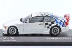 BMW M3 (E36) GTR Baujahr 1993 weiß / Motorsport-Design 1:43 Minichamps