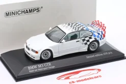 BMW M3 (E36) GTR Baujahr 1993 weiß / Motorsport-Design 1:43 Minichamps