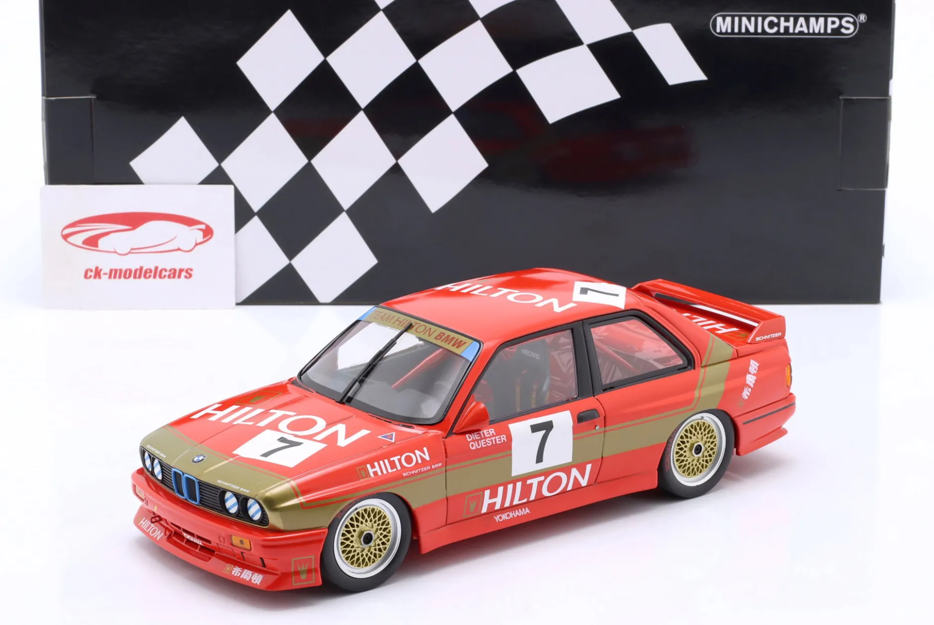 BMW M3 E30 #7 2nd Macau Guia Race 1987 Dieter Quester 1:18 Minichamps