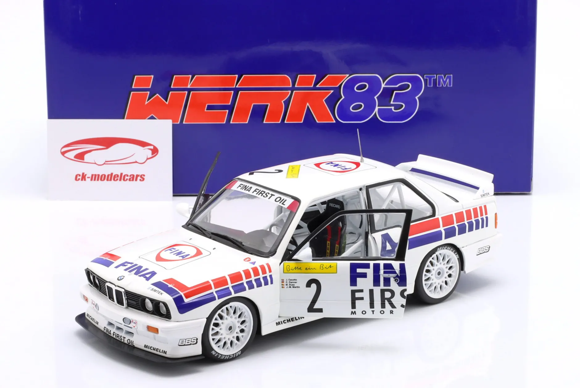 BMW M3 E30 #2 Sieger 24h Nürburgring 1992 FINA Motorsport Team 1:18 WERK83