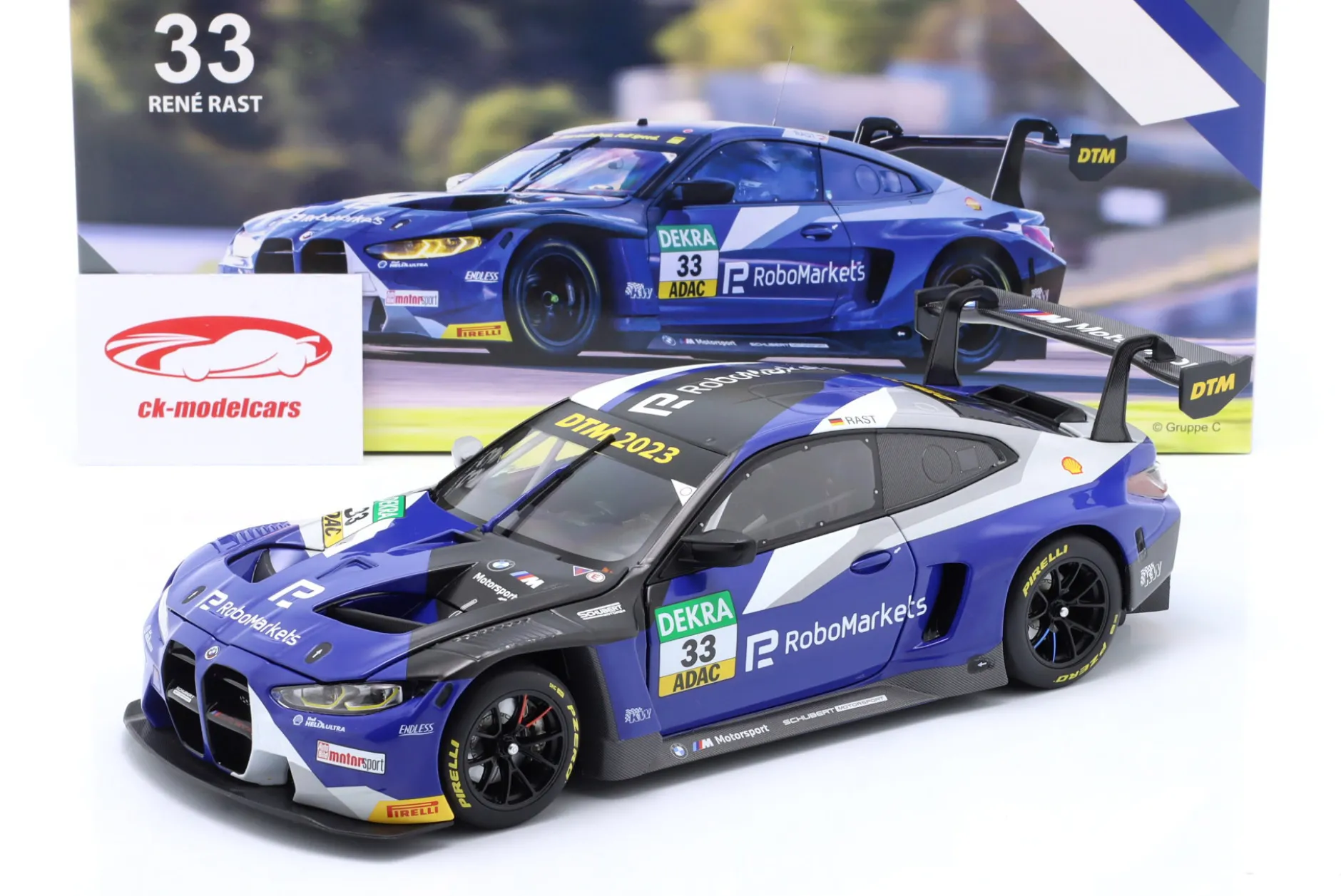BMW M4 GT3 #33 DTM 2023 René Rast Team Schubert 1:18 Minichamps