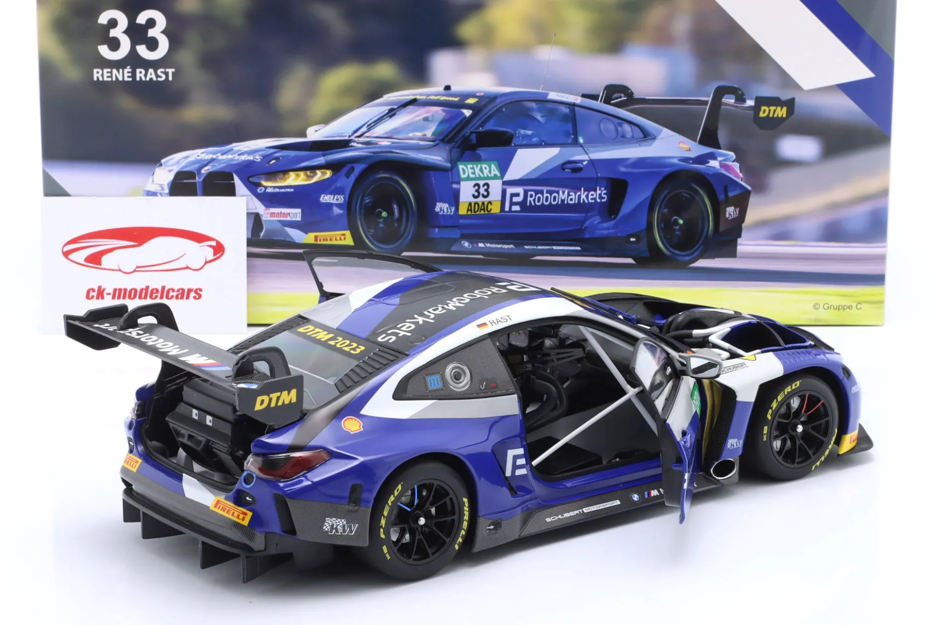 BMW M4 GT3 #33 DTM 2023 René Rast Team Schubert 1:18 Minichamps
