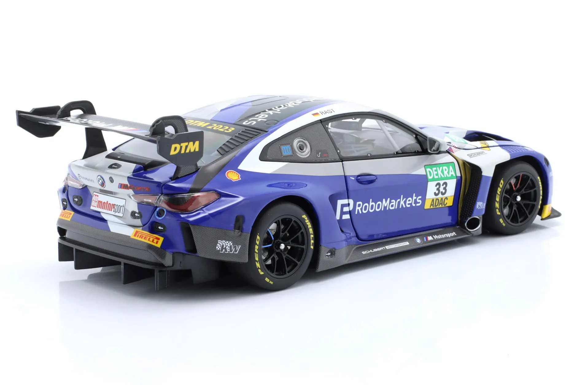 BMW M4 GT3 #33 DTM 2023 René Rast Team Schubert 1:18 Minichamps