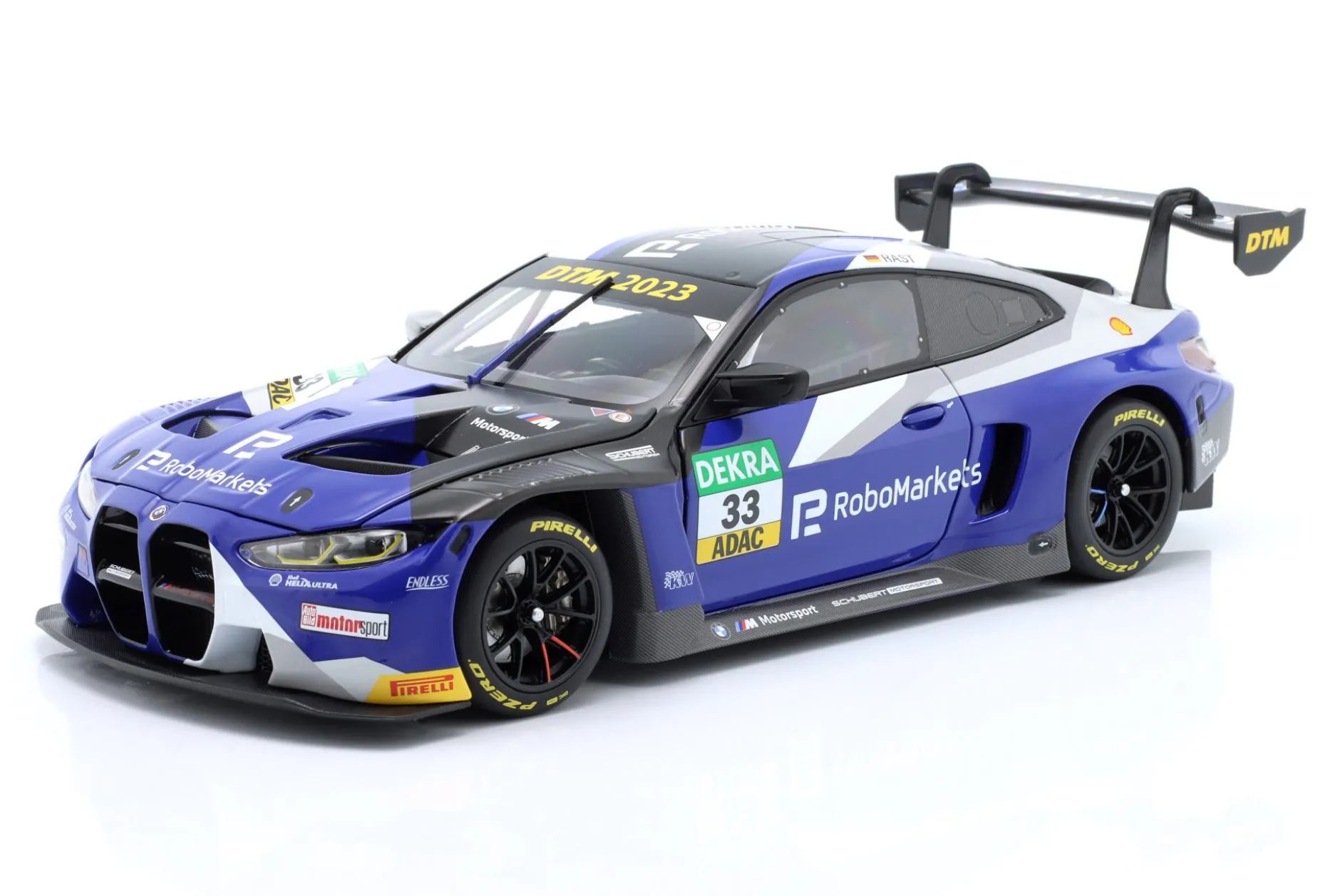 BMW M4 GT3 #33 DTM 2023 René Rast Team Schubert 1:18 Minichamps