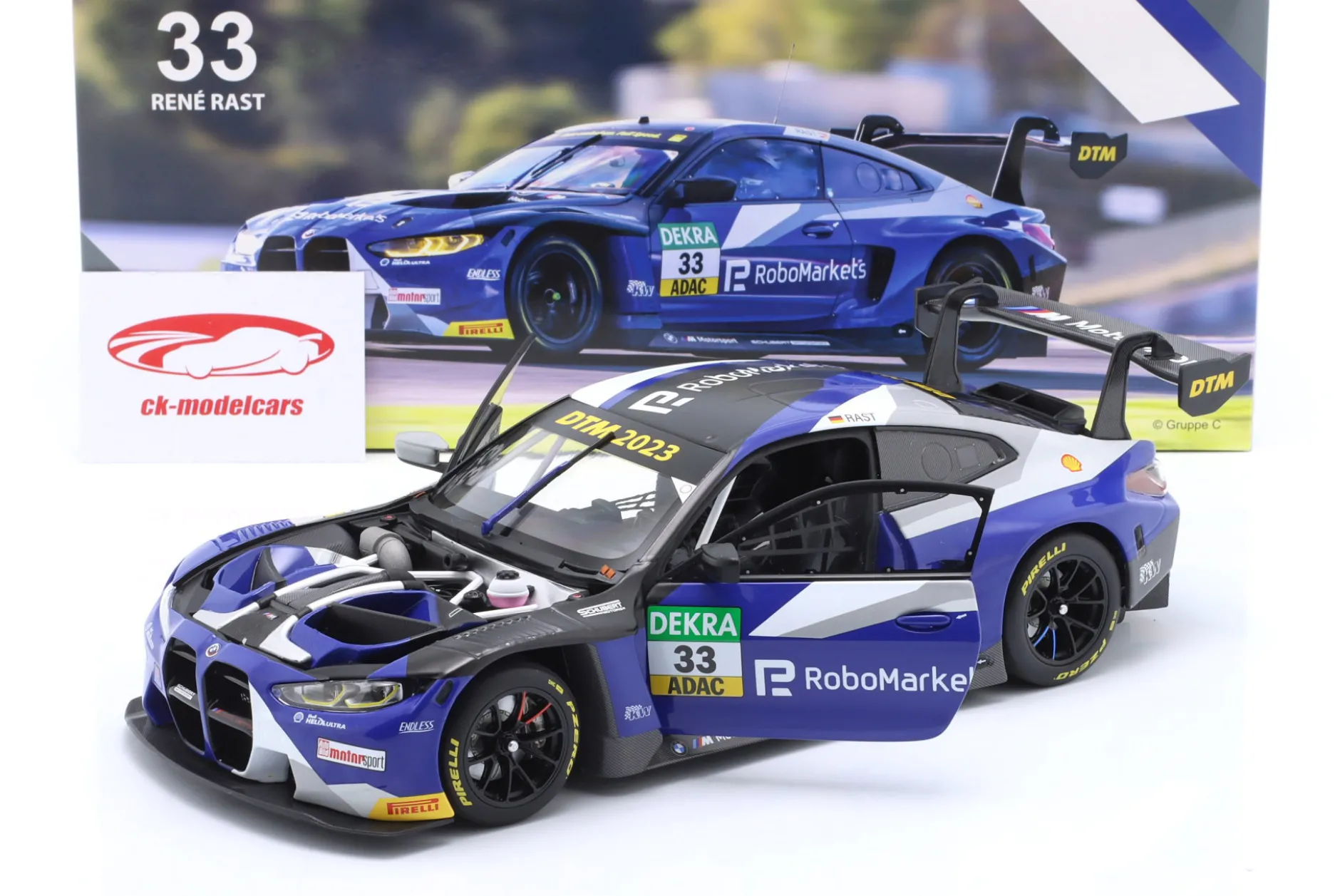 BMW M4 GT3 #33 DTM 2023 René Rast Team Schubert 1:18 Minichamps