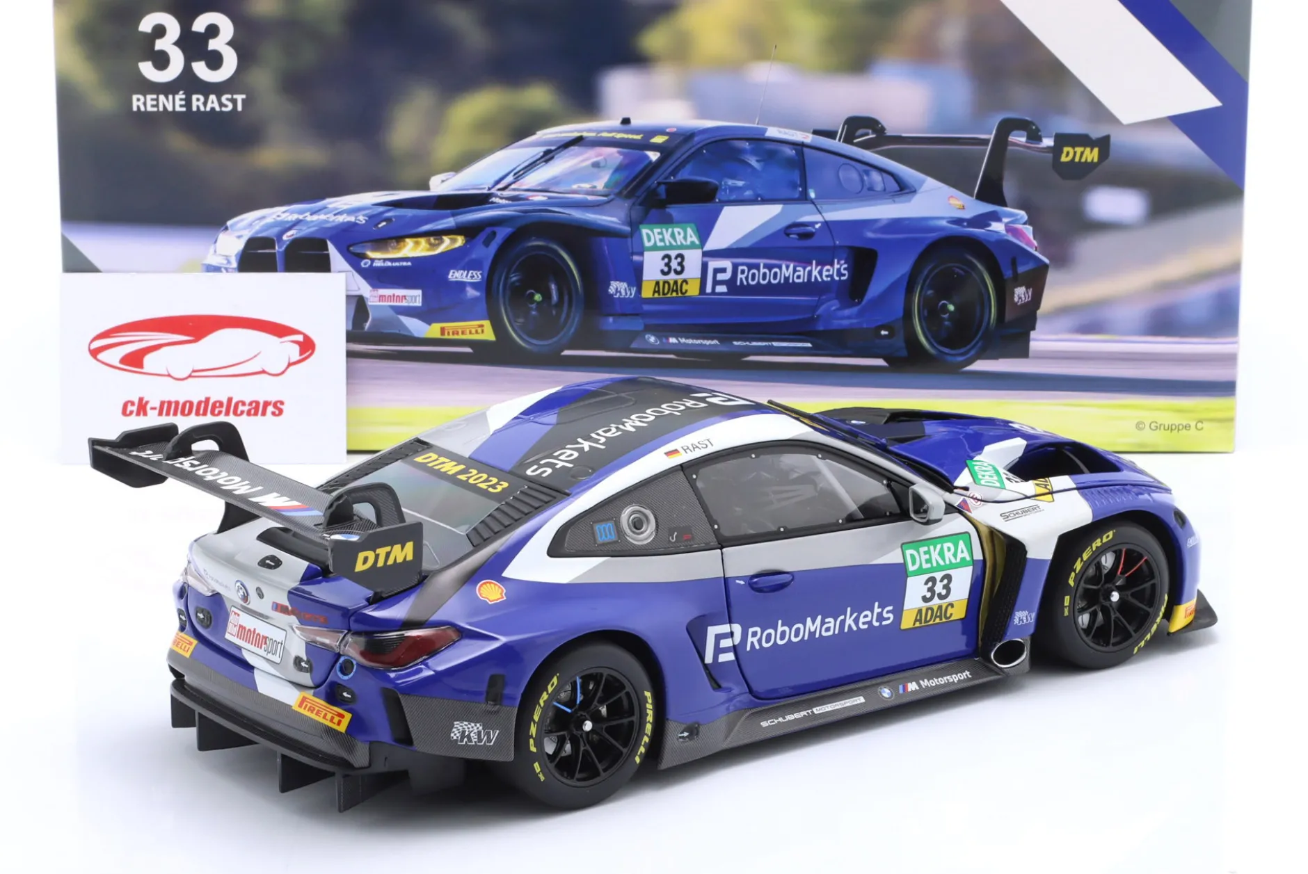 BMW M4 GT3 #33 DTM 2023 René Rast Team Schubert 1:18 Minichamps