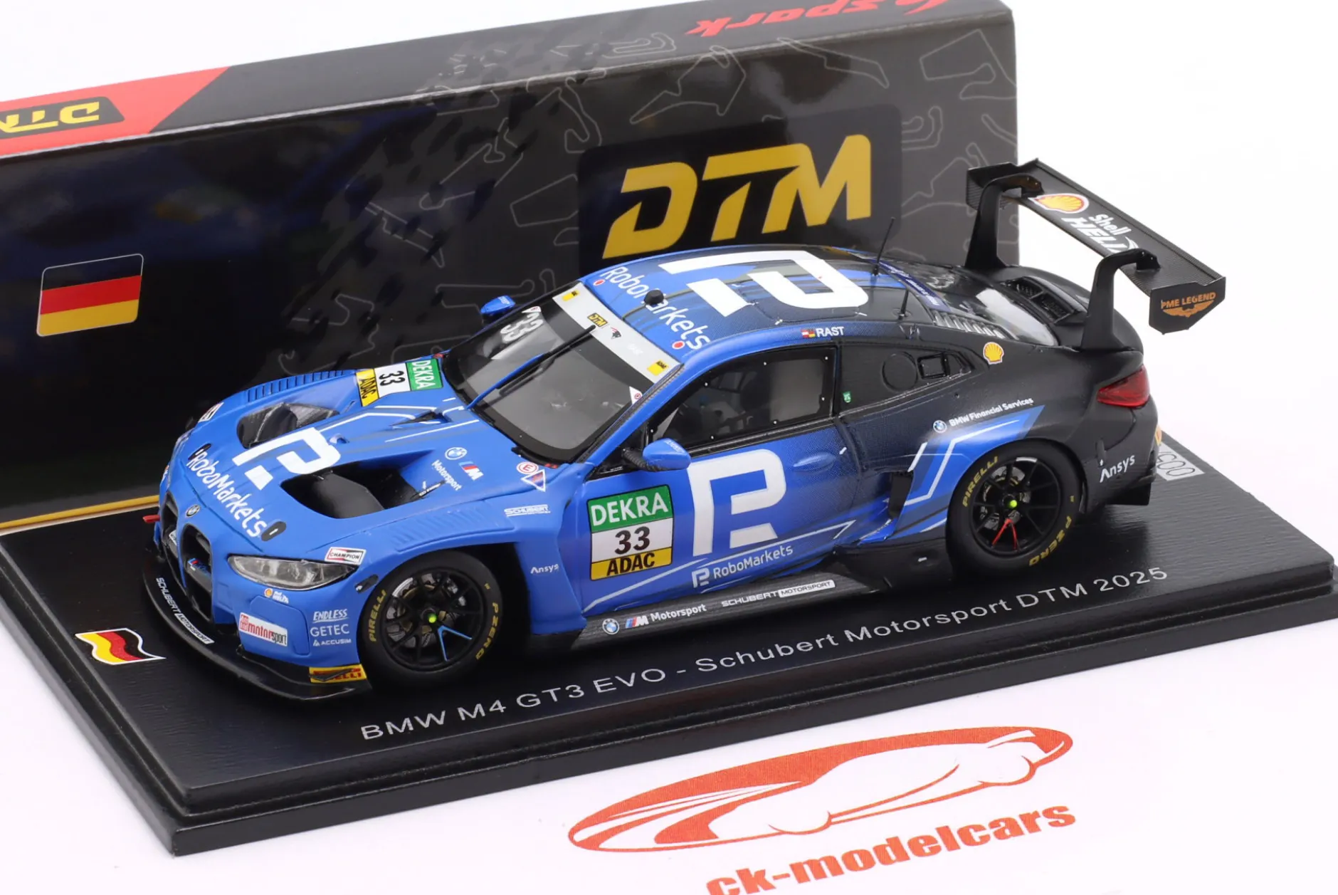 BMW M4 GT3 Evo #33 DTM 2025 René Rast 1:43 Spark