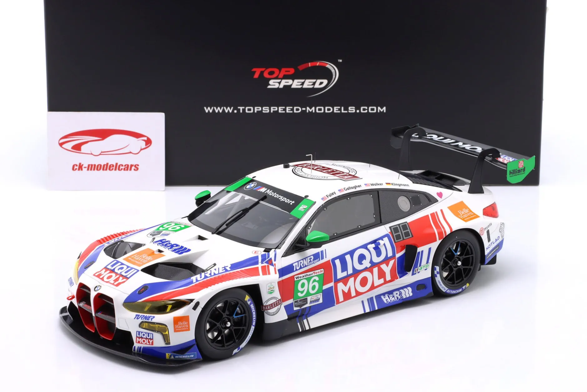 BMW M4 GT3 Evo #96 24h Daytona 2025 Turner Motorsport 1:18 TrueScale