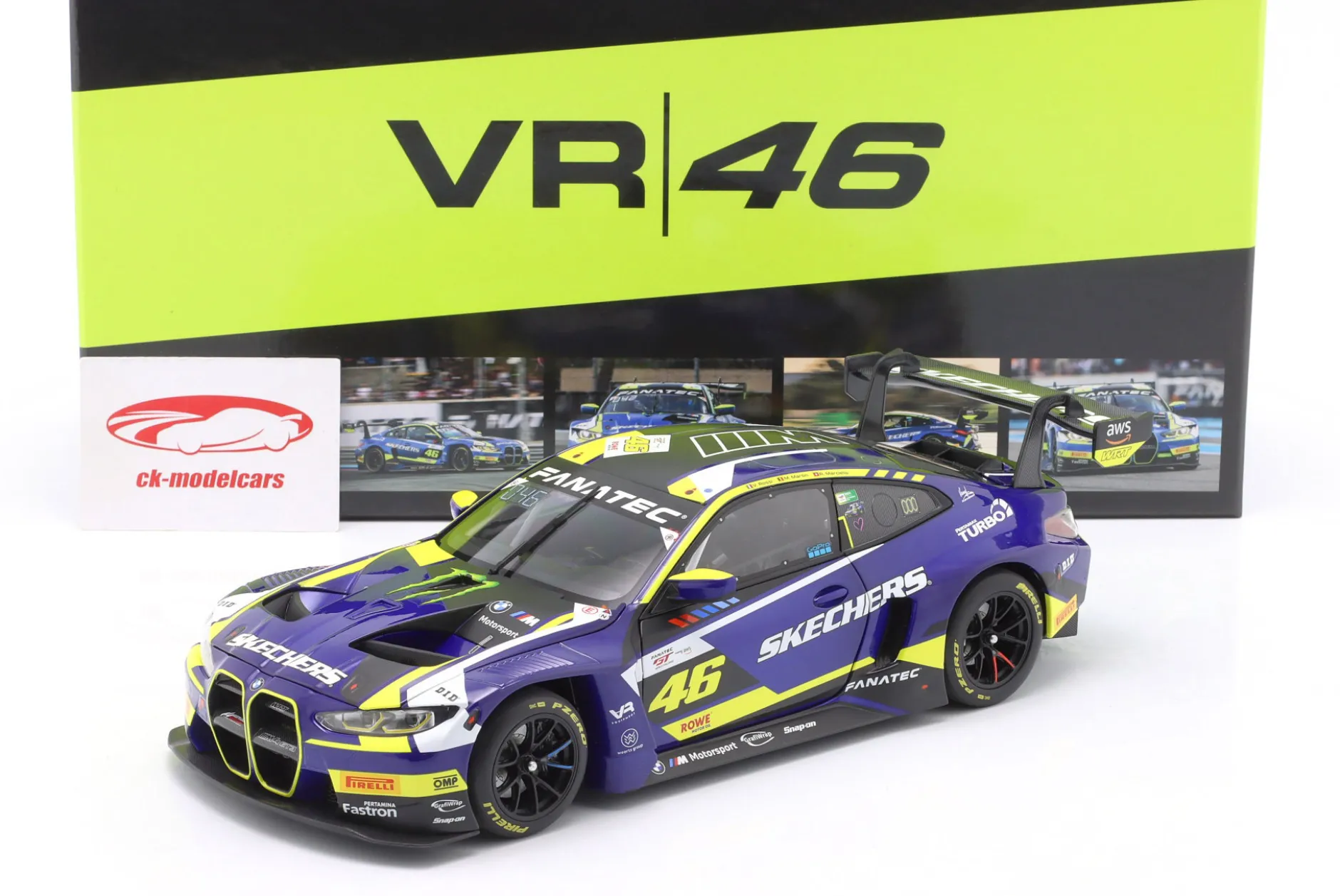 BMW M4 GT3 #46 4h Le Castellet 2024 Rossi, Martins, Marciello 1:18 Minichamps