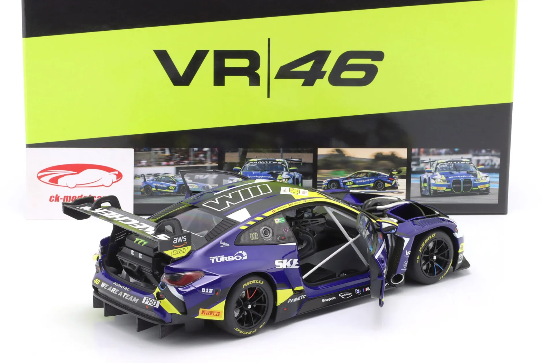 BMW M4 GT3 #46 4h Le Castellet 2024 Rossi, Martins, Marciello 1:18 Minichamps