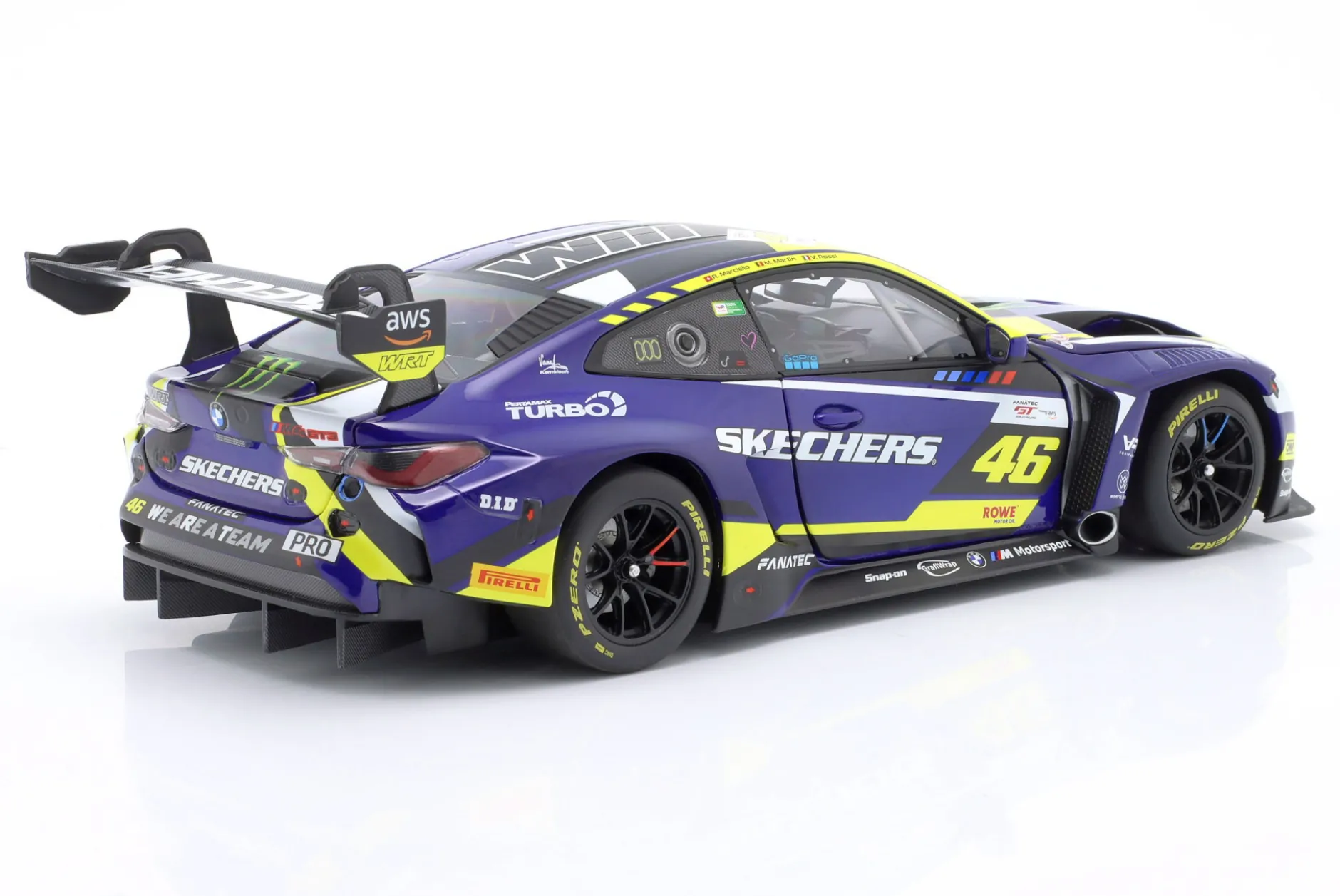 BMW M4 GT3 #46 4h Le Castellet 2024 Rossi, Martins, Marciello 1:18 Minichamps