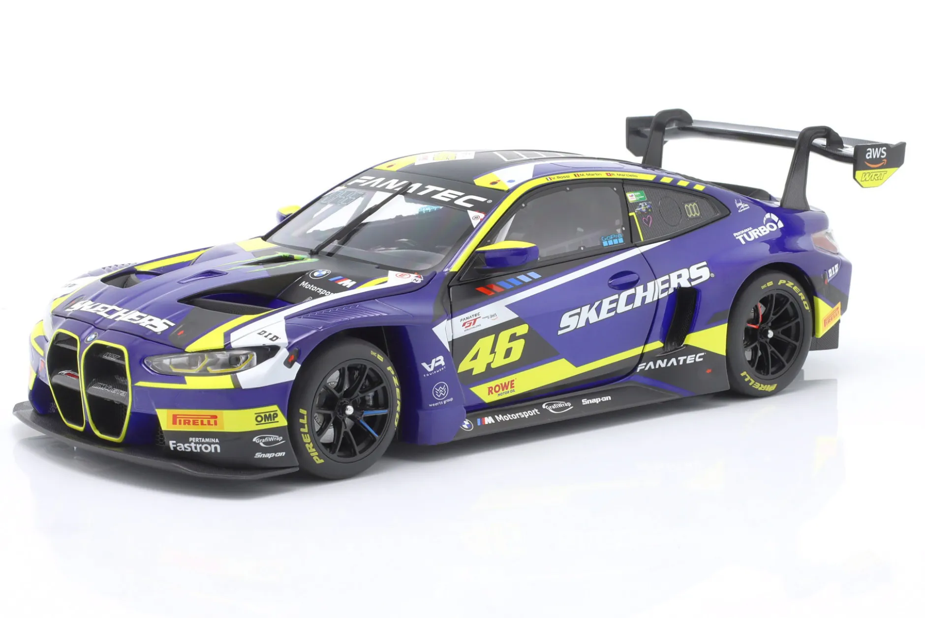 BMW M4 GT3 #46 4h Le Castellet 2024 Rossi, Martins, Marciello 1:18 Minichamps