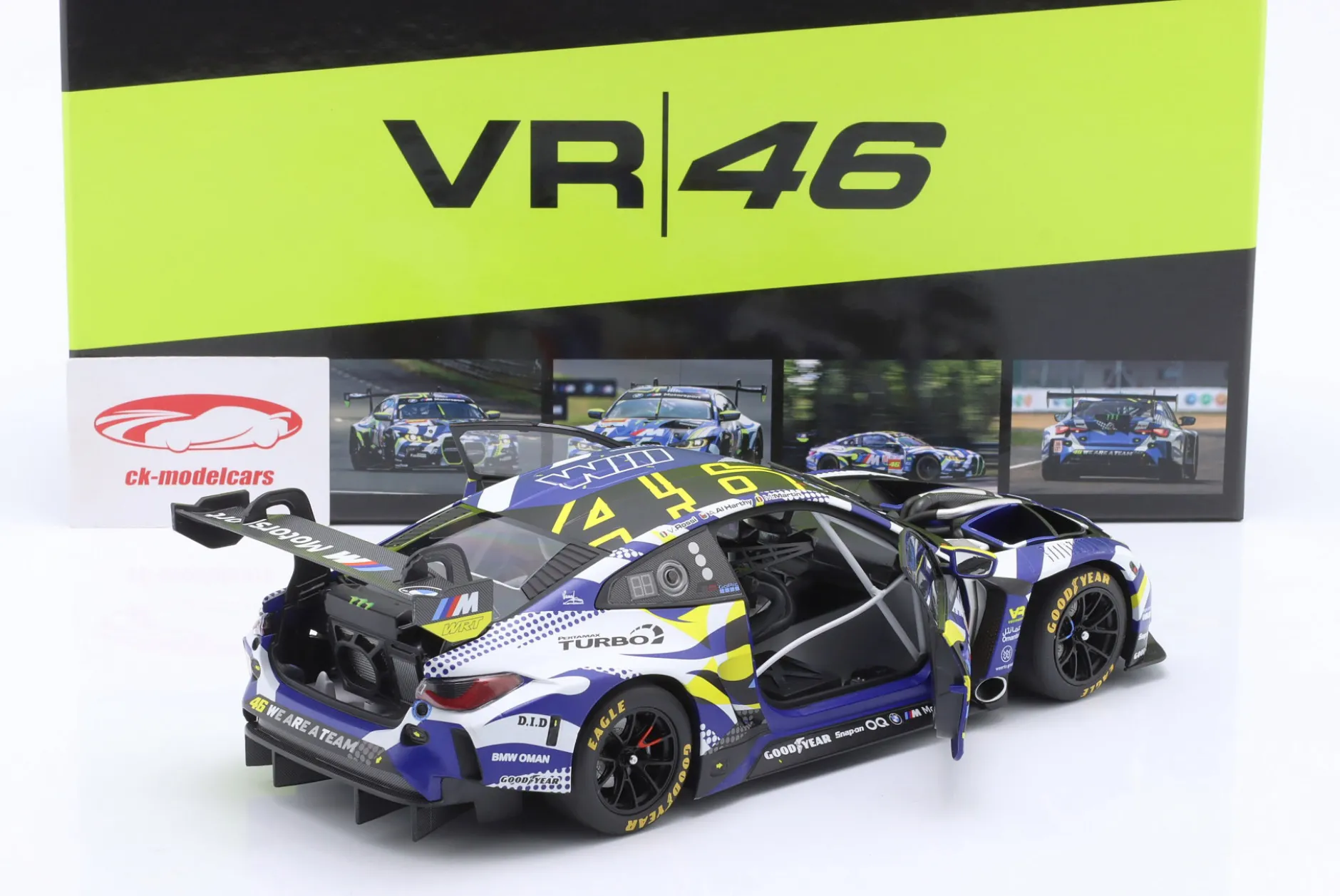 BMW M4 GT3 #46 24h LeMans 2024 Rossi, Martin, Al Harthy 1:18 Minichamps