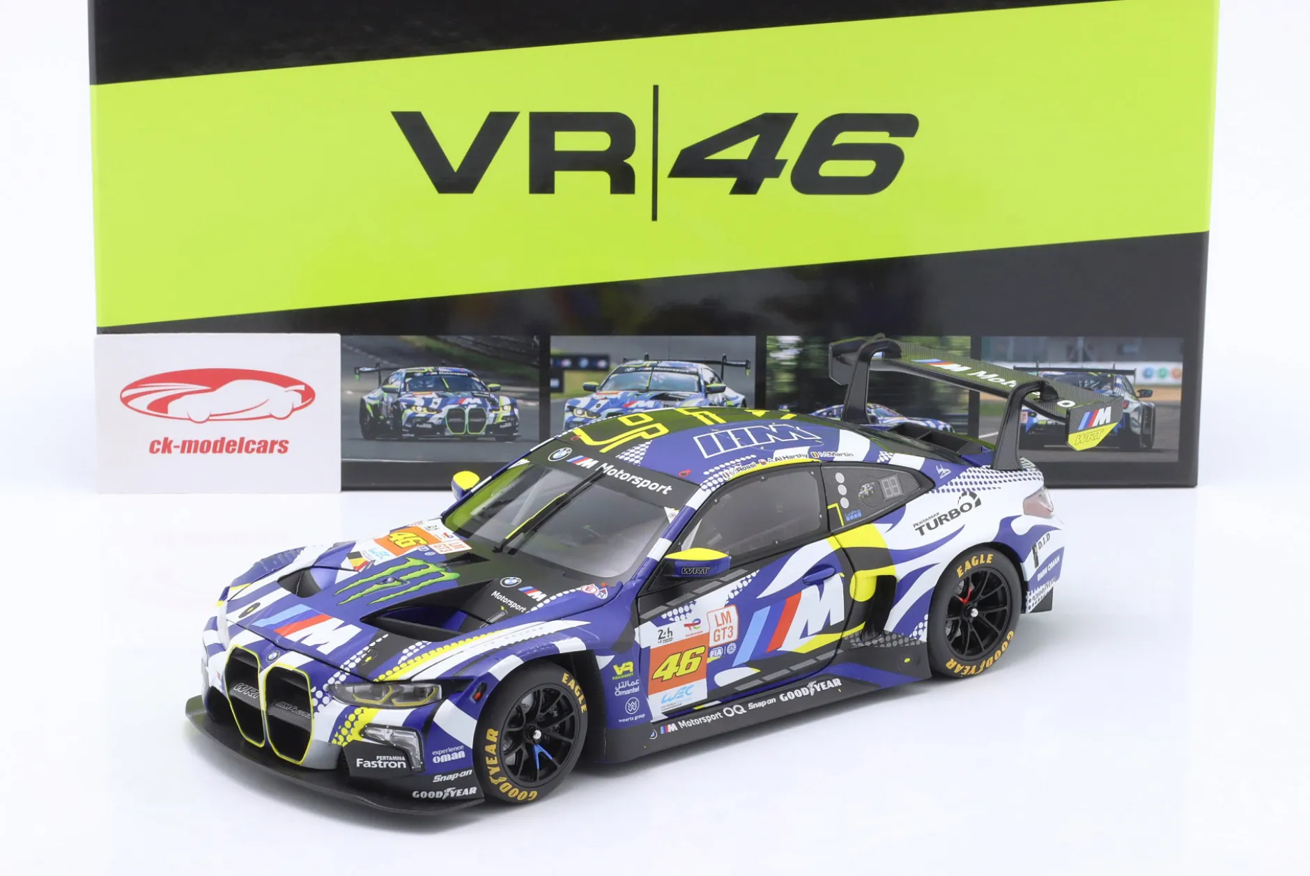 BMW M4 GT3 #46 24h LeMans 2024 Rossi, Martin, Al Harthy 1:18 Minichamps