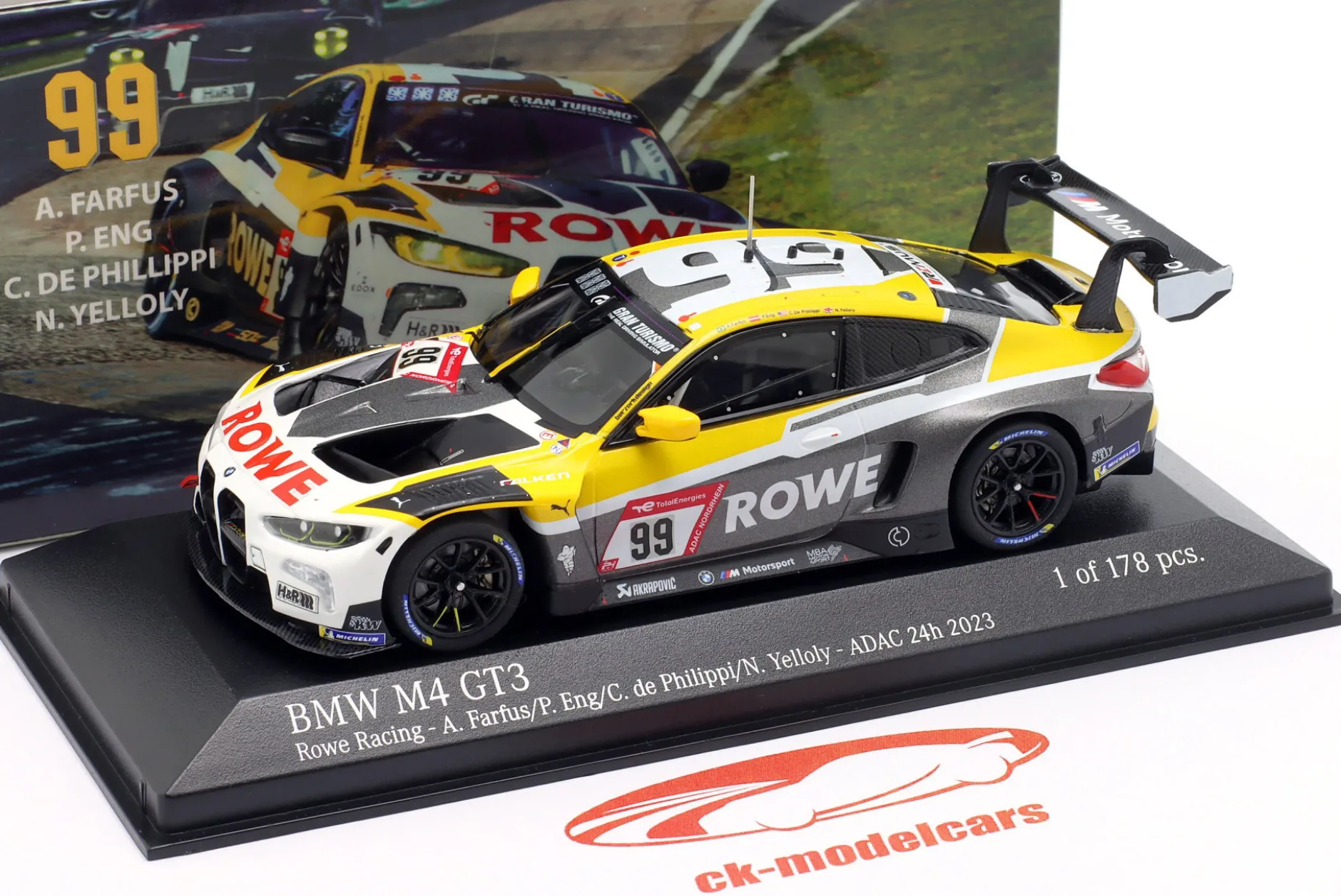 BMW M4 GT3 #99 24h Nürburgring 2023 Rowe Racing 1:43 Minichamps