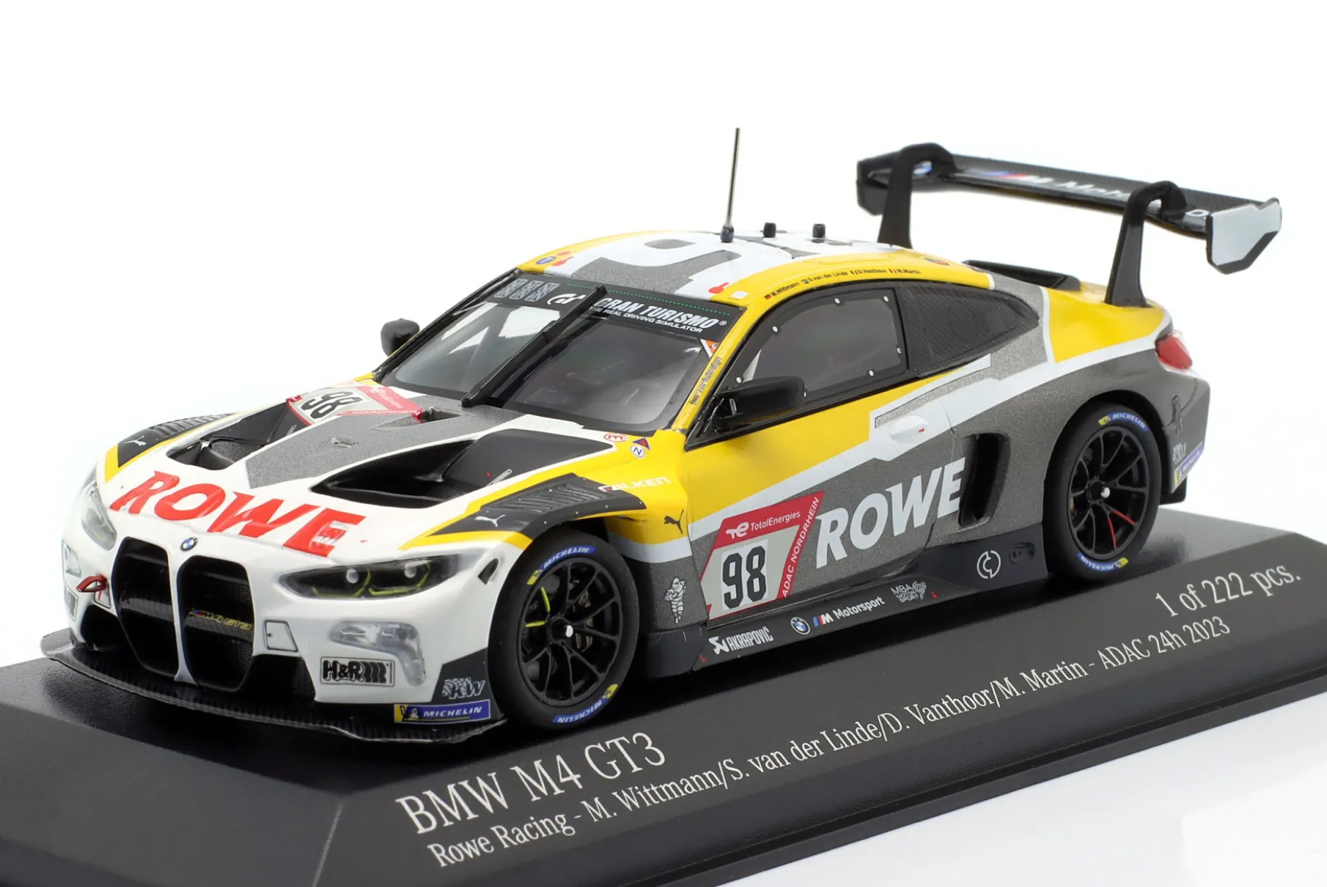 BMW M4 GT3 #98 2nd 24h Nürburgring 2023 Rowe Racing 1:43 Minichamps