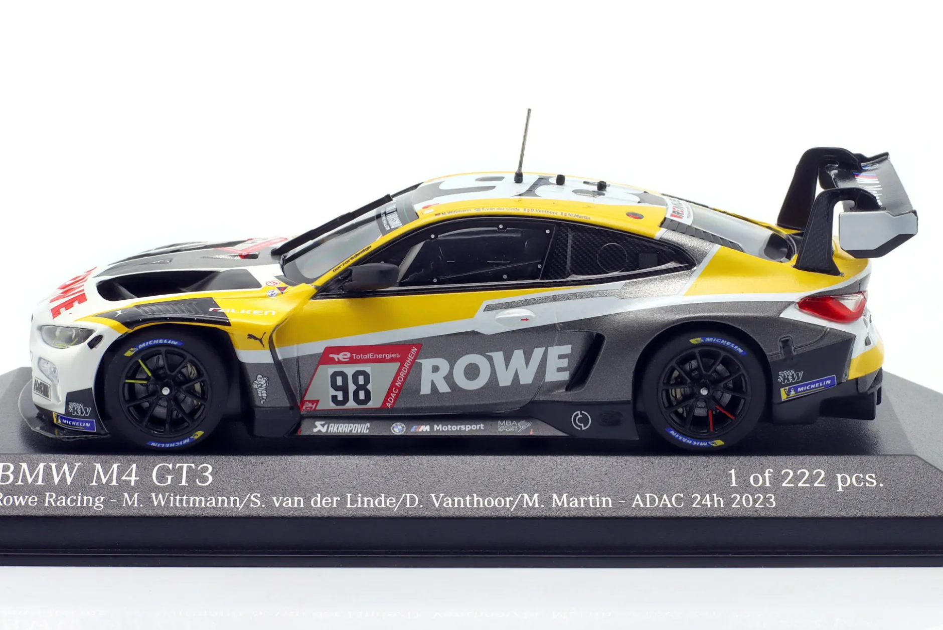 BMW M4 GT3 #98 2nd 24h Nürburgring 2023 Rowe Racing 1:43 Minichamps
