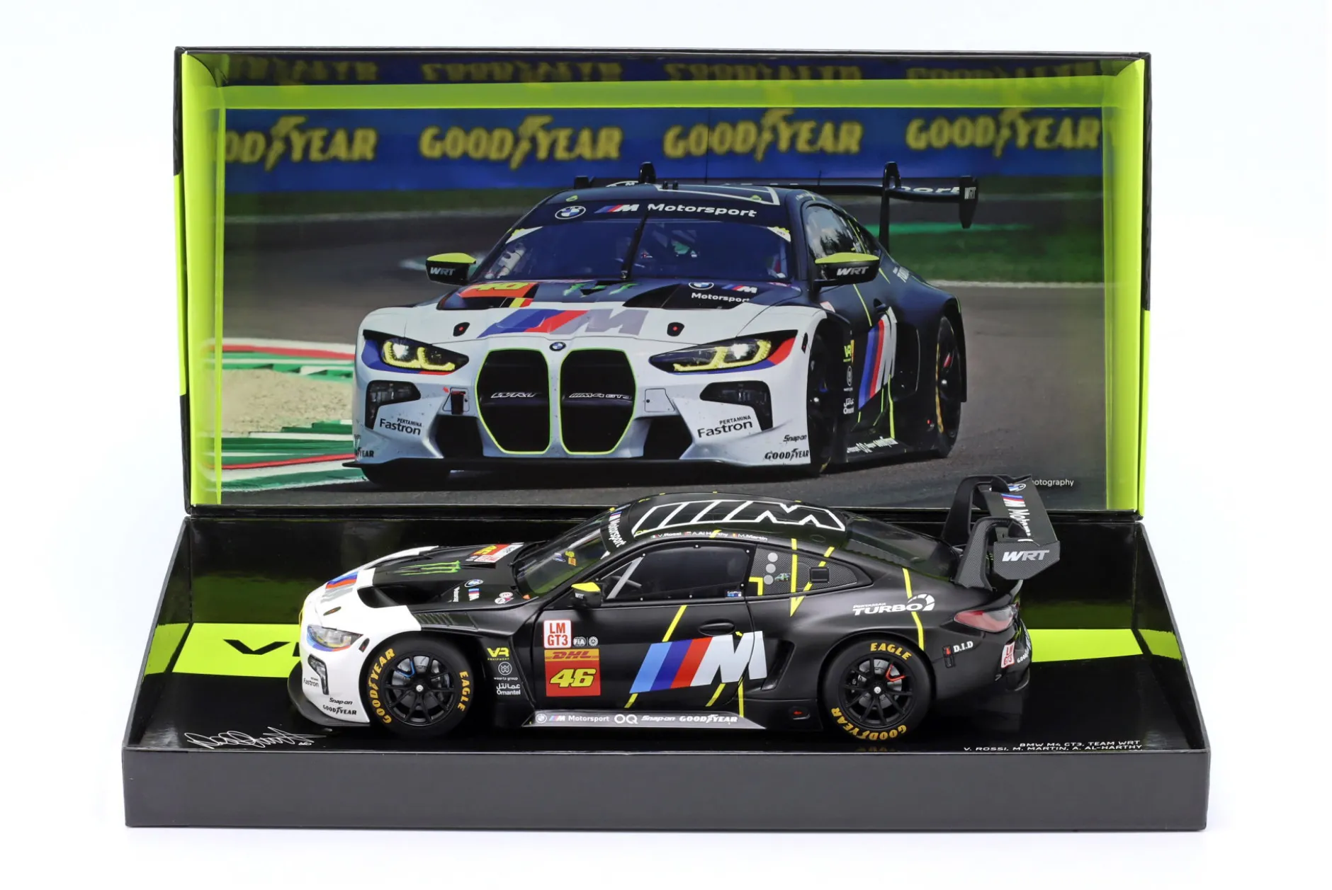 BMW M4 GT3 #46 2nd Imola 2024 Rossi, Martin, AL-Harthy 1:18 Minichamps