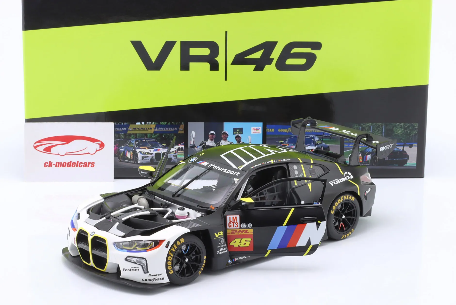 BMW M4 GT3 #46 2nd Imola 2024 Rossi, Martin, AL-Harthy 1:18 Minichamps
