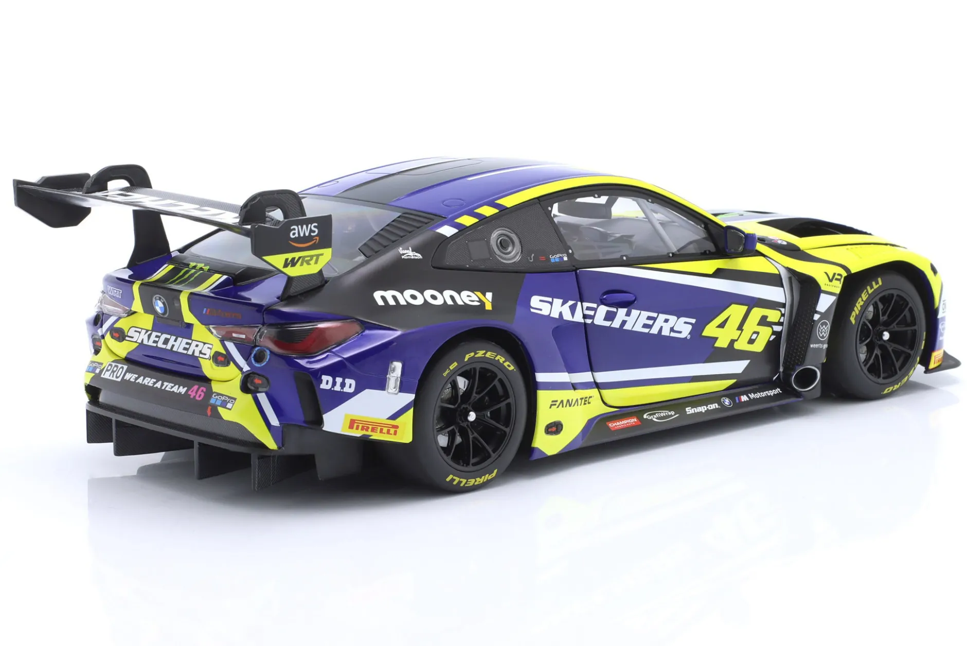 BMW M4 GT3 #46 Presentation Car 2023 Team WRT Valentino Rossi 1:18 Minichamps