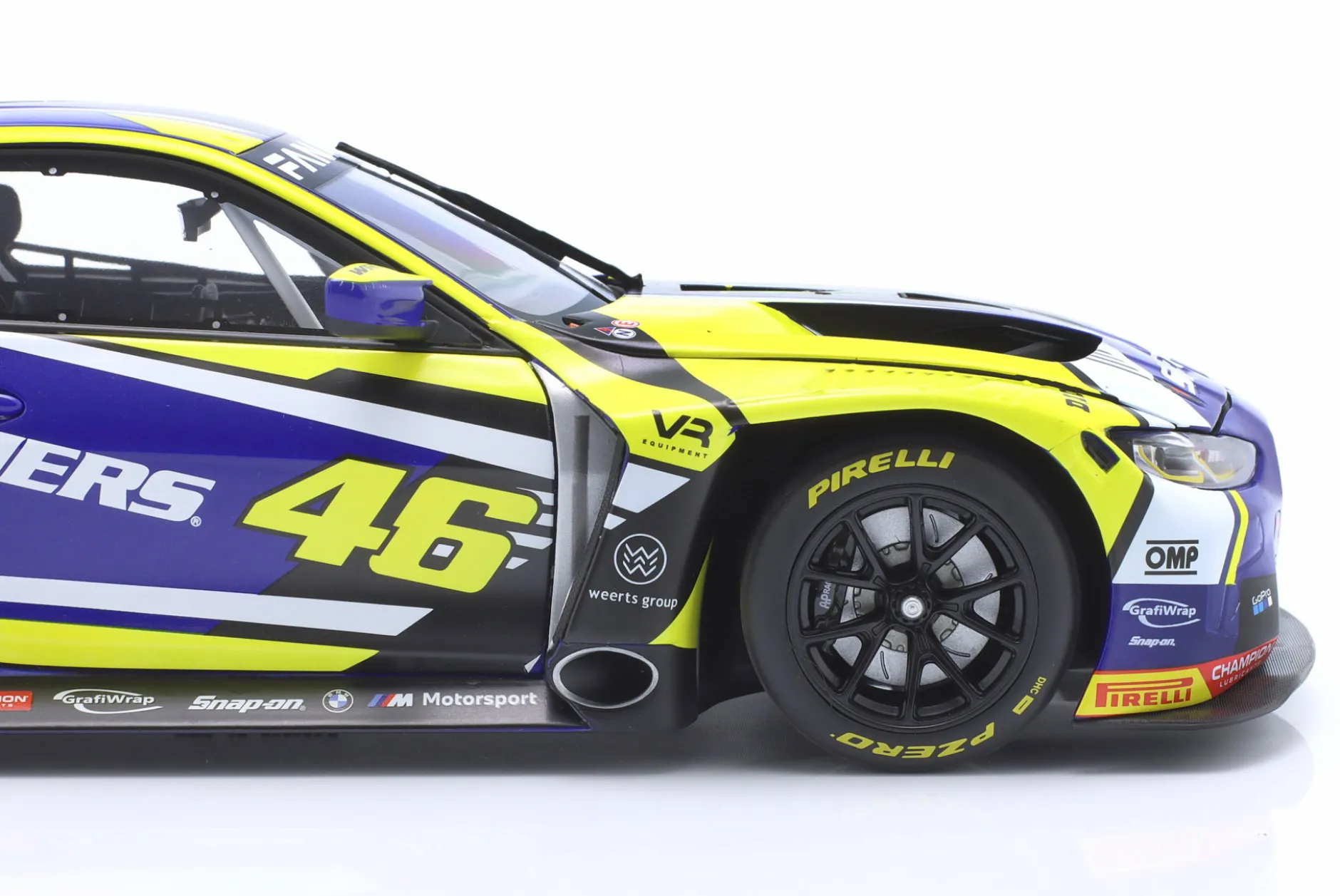 BMW M4 GT3 #46 Presentation Car 2023 Team WRT Valentino Rossi 1:18 Minichamps