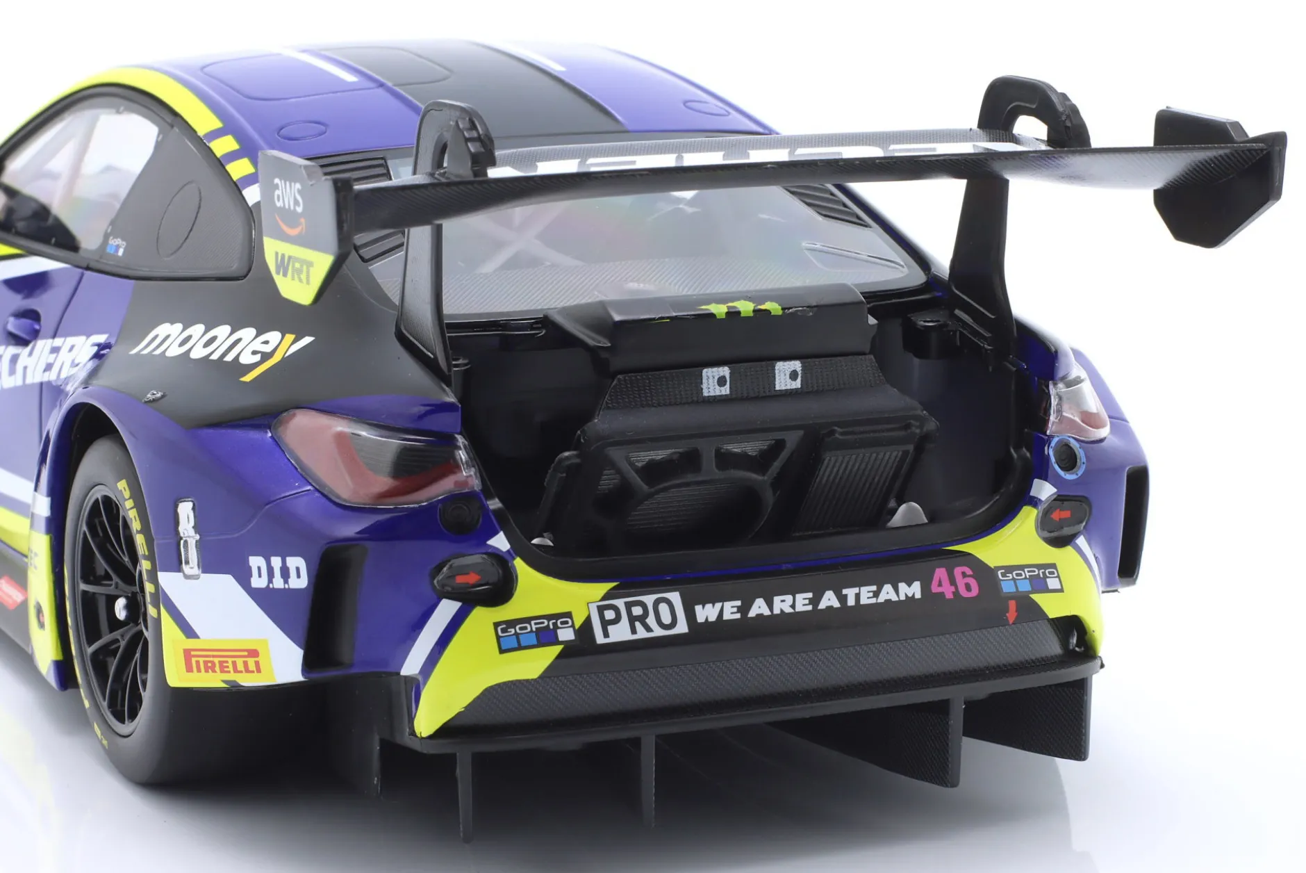 BMW M4 GT3 #46 Presentation Car 2023 Team WRT Valentino Rossi 1:18 Minichamps