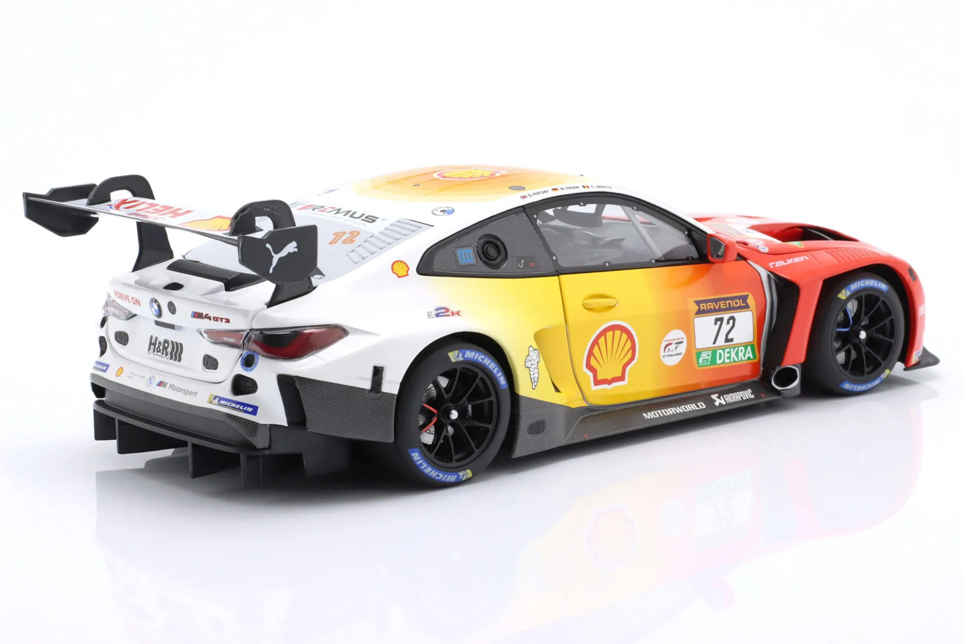 BMW M4 GT3 #72 3rd 24h Nürburgring 2024 Harper, Hesse, Weerts 1:18 Minichamps