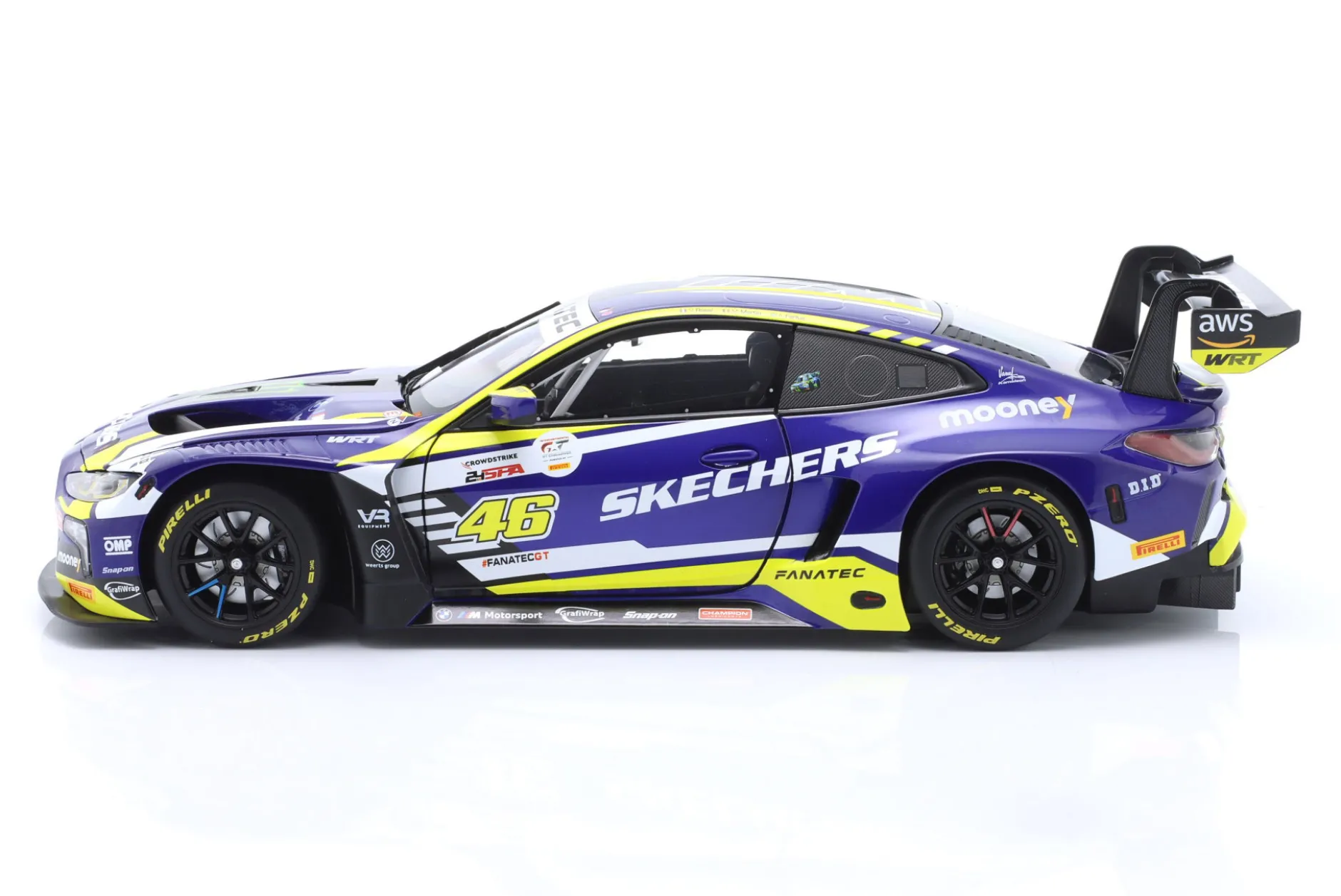 BMW M4 GT3 #46 6th 24h Spa 2023 Rossi, Martin, Farfus 1:18 Minichamps