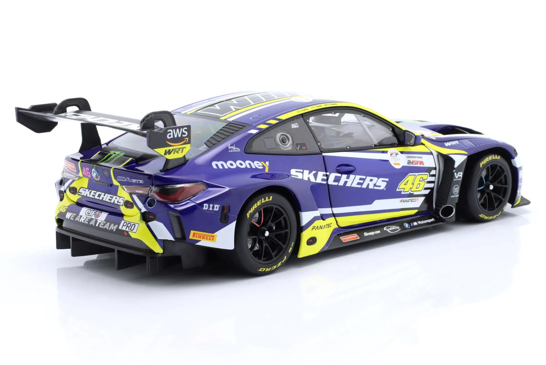 BMW M4 GT3 #46 6th 24h Spa 2023 Rossi, Martin, Farfus 1:18 Minichamps