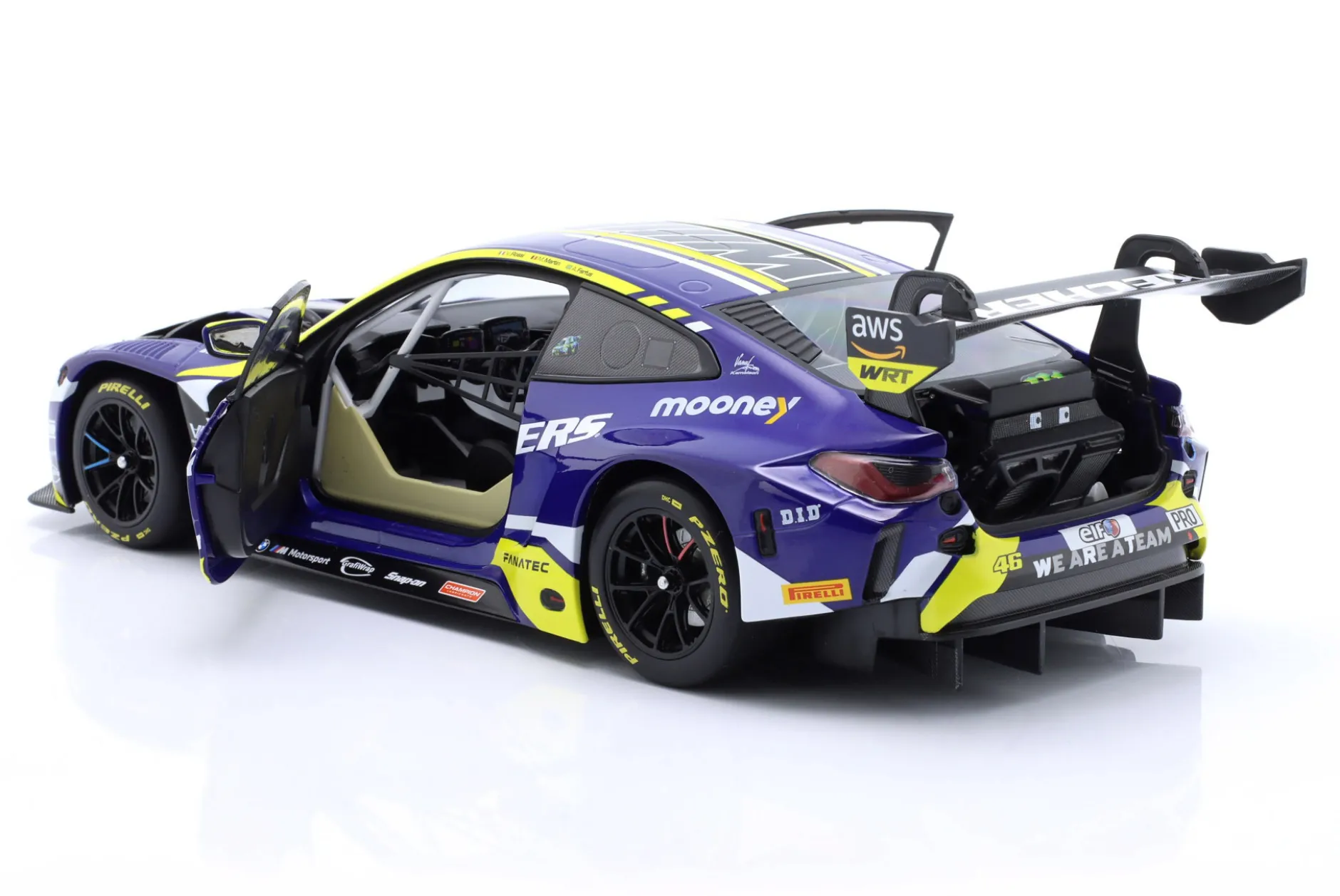 BMW M4 GT3 #46 6th 24h Spa 2023 Rossi, Martin, Farfus 1:18 Minichamps
