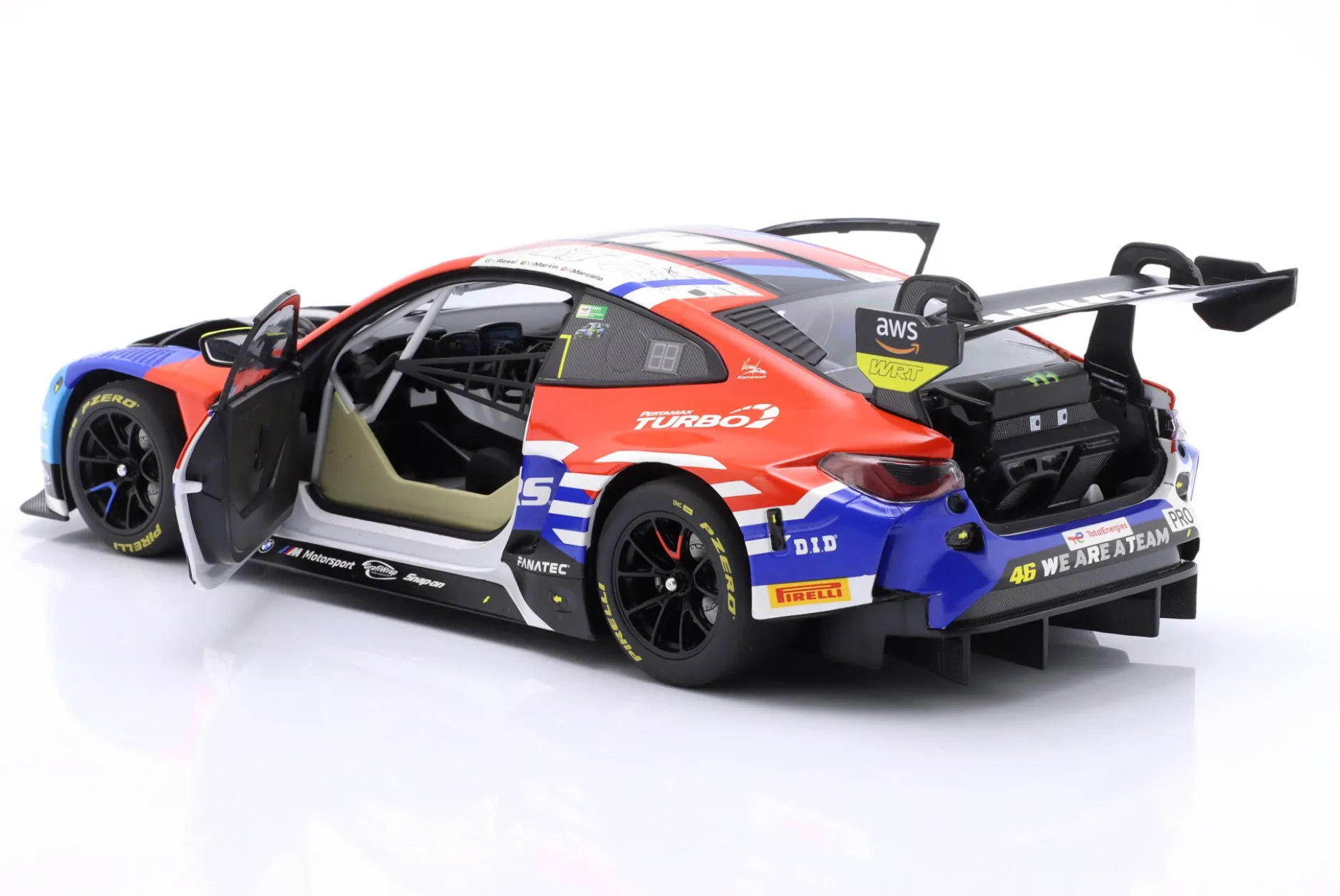 BMW M4 GT3 #46 WRT 24h Spa 2024 Rossi, Marciello, Martin 1:18 Minichamps
