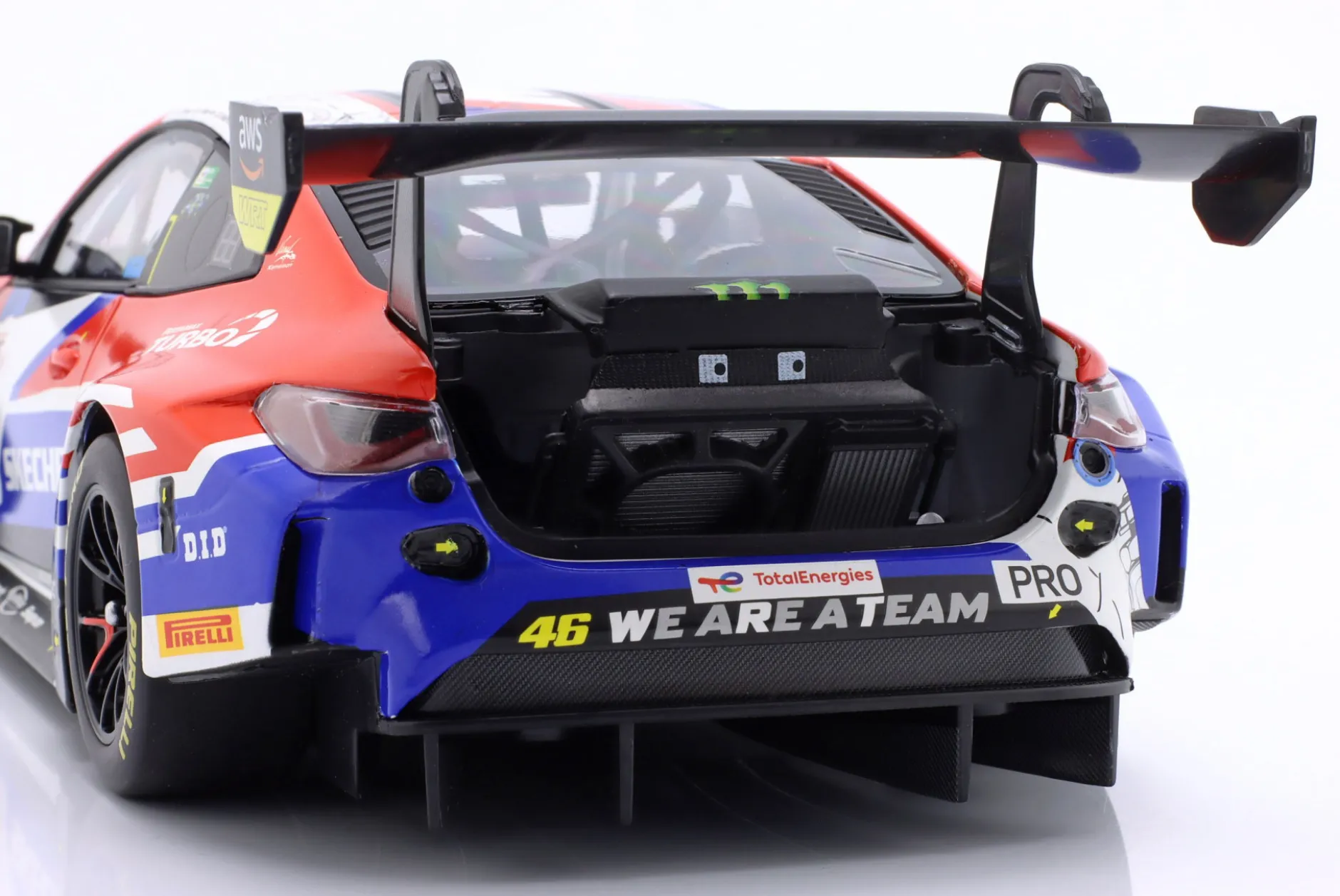 BMW M4 GT3 #46 WRT 24h Spa 2024 Rossi, Marciello, Martin 1:18 Minichamps