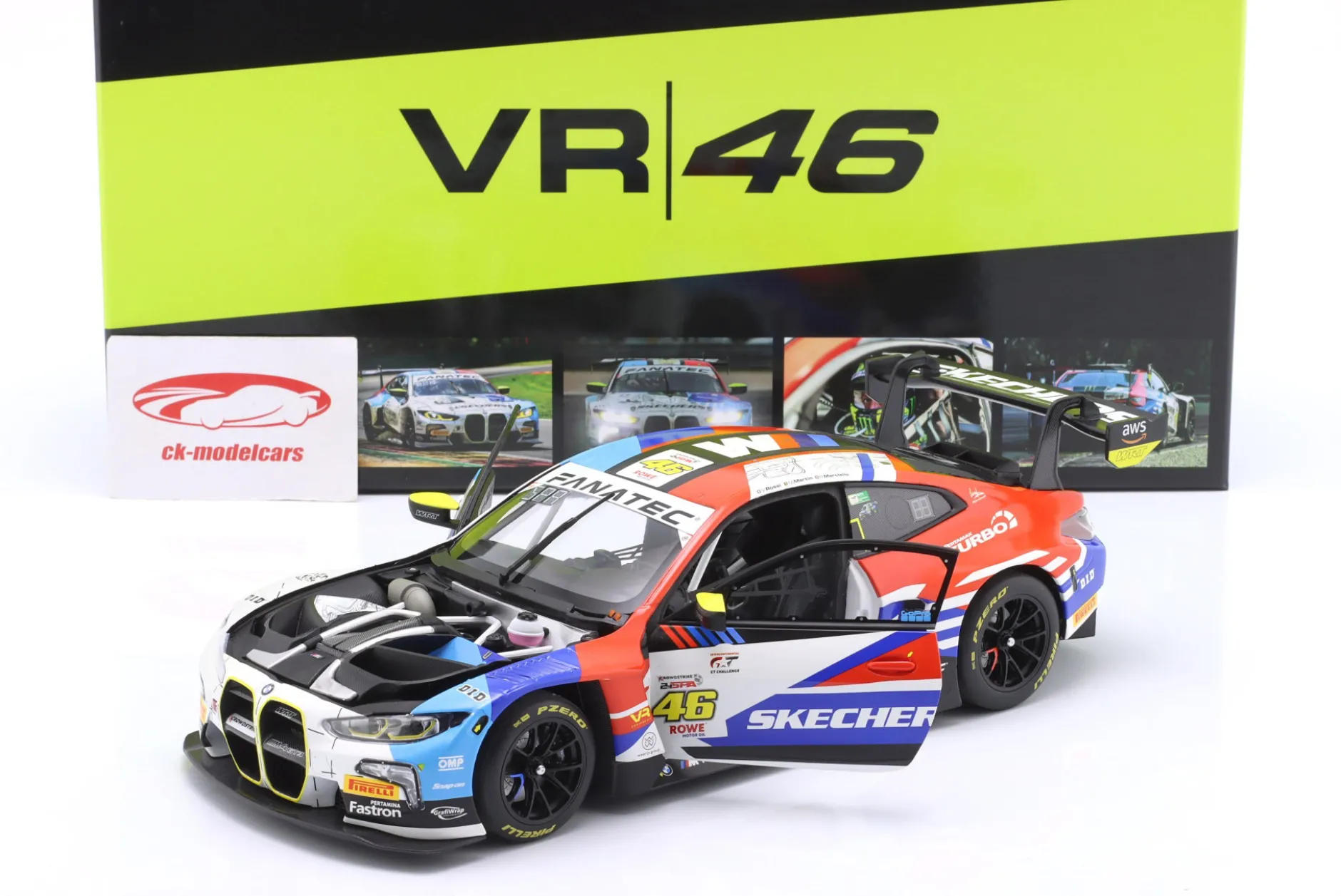 BMW M4 GT3 #46 WRT 24h Spa 2024 Rossi, Marciello, Martin 1:18 Minichamps