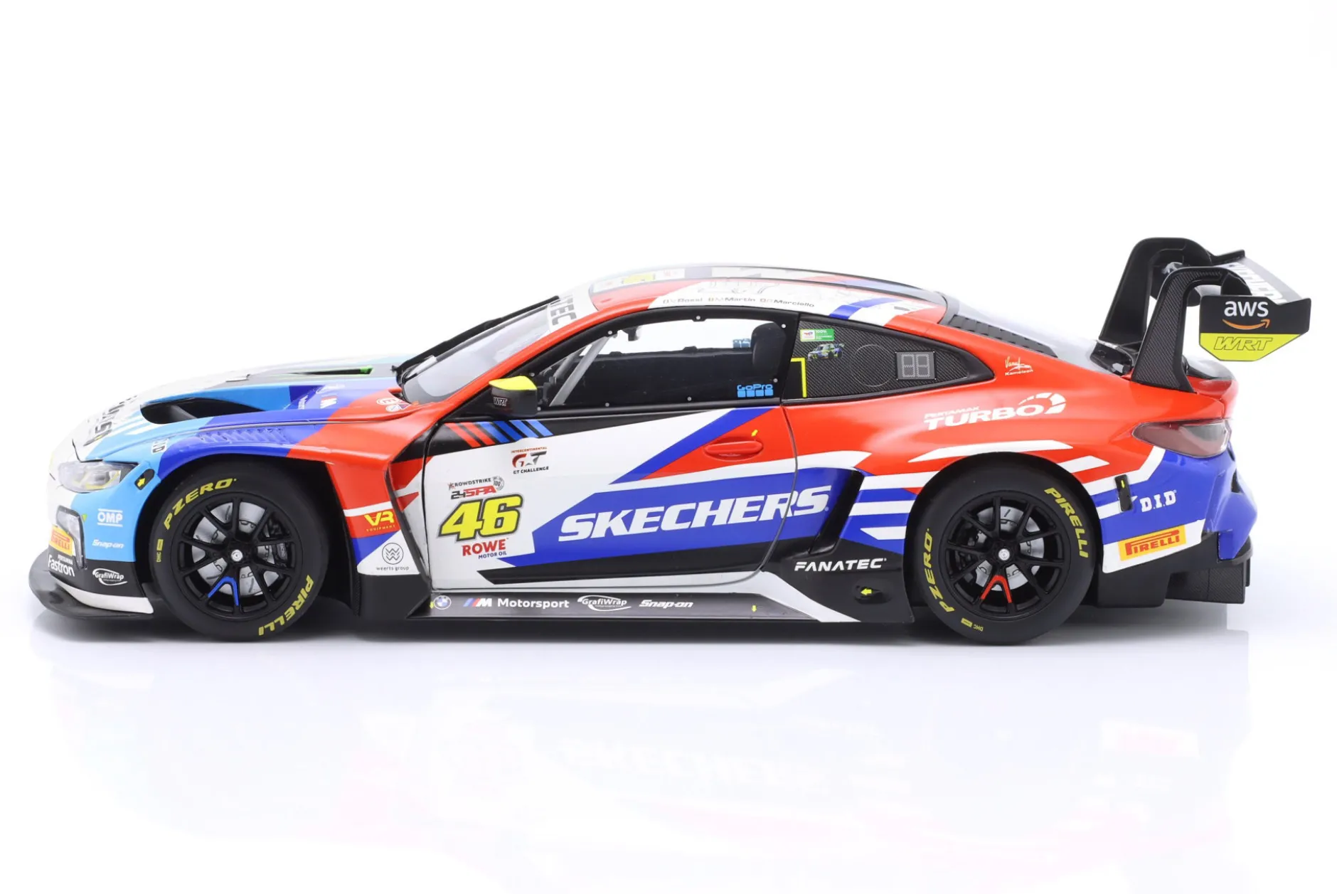 BMW M4 GT3 #46 WRT 24h Spa 2024 Rossi, Marciello, Martin 1:18 Minichamps