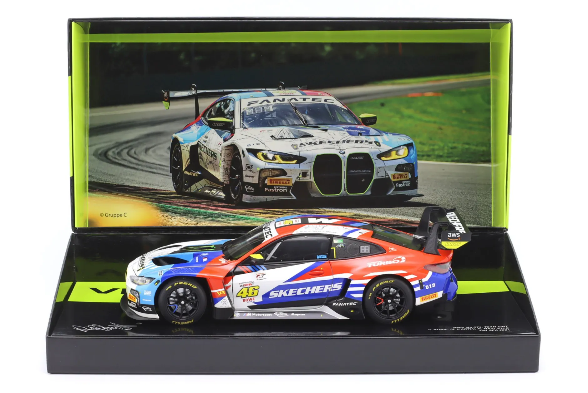 BMW M4 GT3 #46 WRT 24h Spa 2024 Rossi, Marciello, Martin 1:18 Minichamps