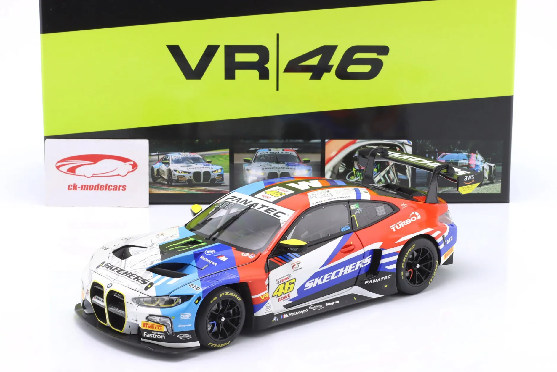 BMW M4 GT3 #46 WRT 24h Spa 2024 Rossi, Marciello, Martin 1:18 Minichamps