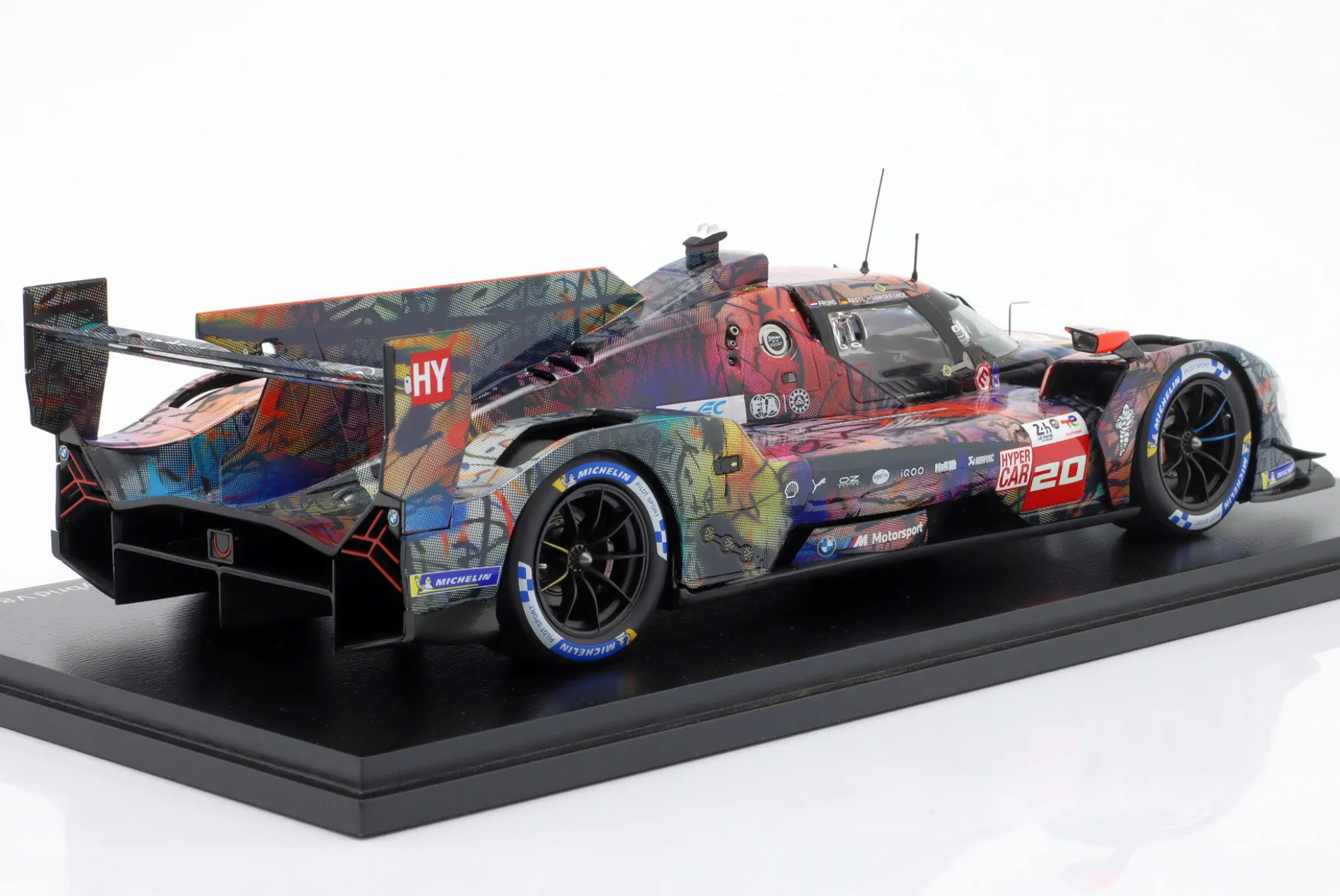 BMW M Hybrid V8 #20 24h LeMans 2024 Art Car Julie Mehretu 1:18 Spark
