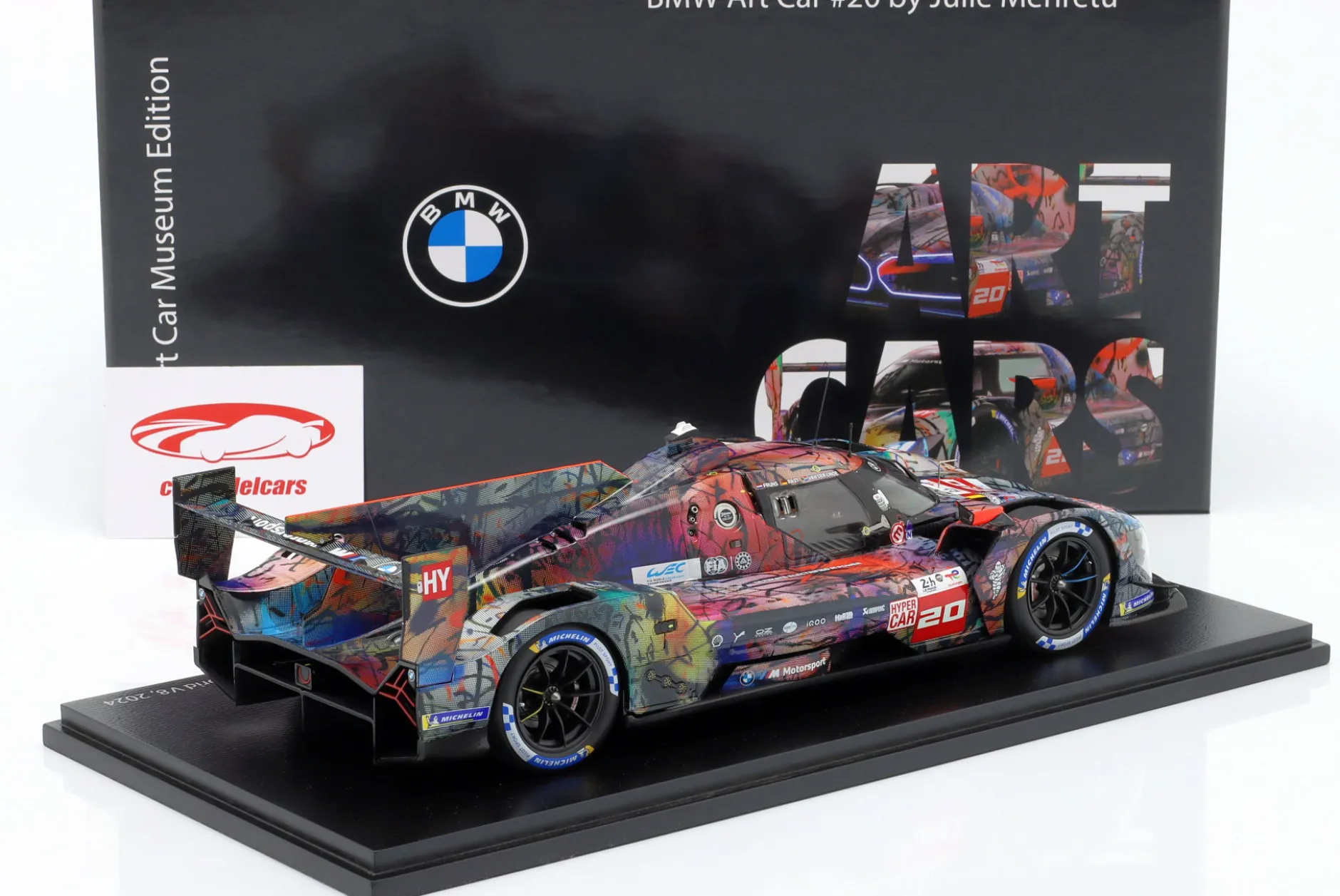 BMW M Hybrid V8 #20 24h LeMans 2024 Art Car Julie Mehretu 1:18 Spark