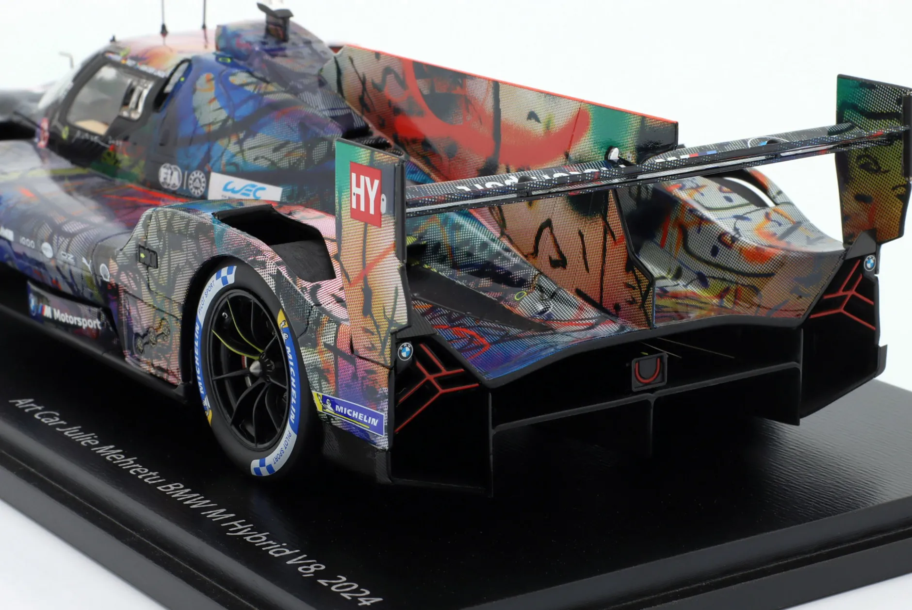 BMW M Hybrid V8 #20 24h LeMans 2024 Art Car Julie Mehretu 1:18 Spark