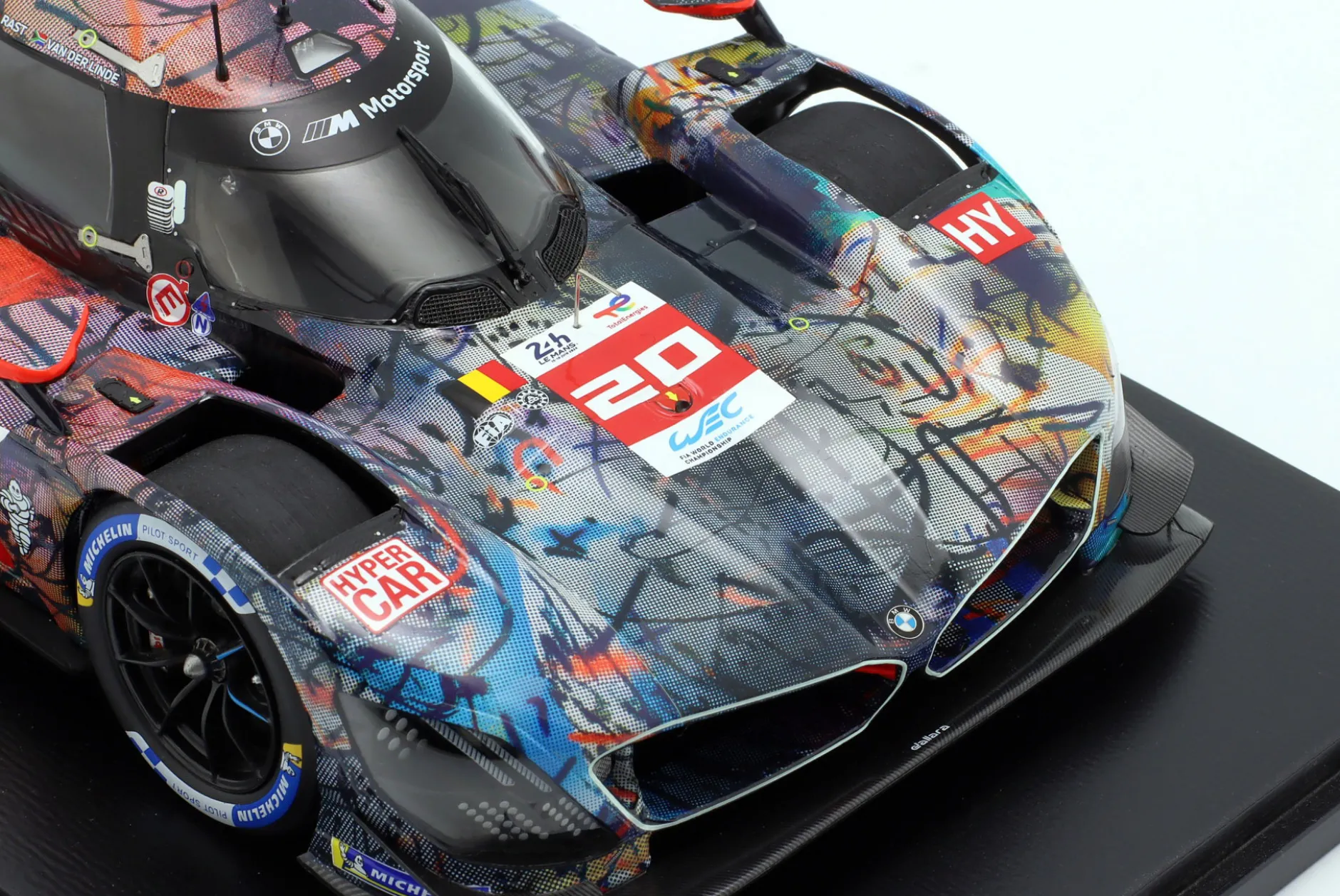 BMW M Hybrid V8 #20 24h LeMans 2024 Art Car Julie Mehretu 1:18 Spark