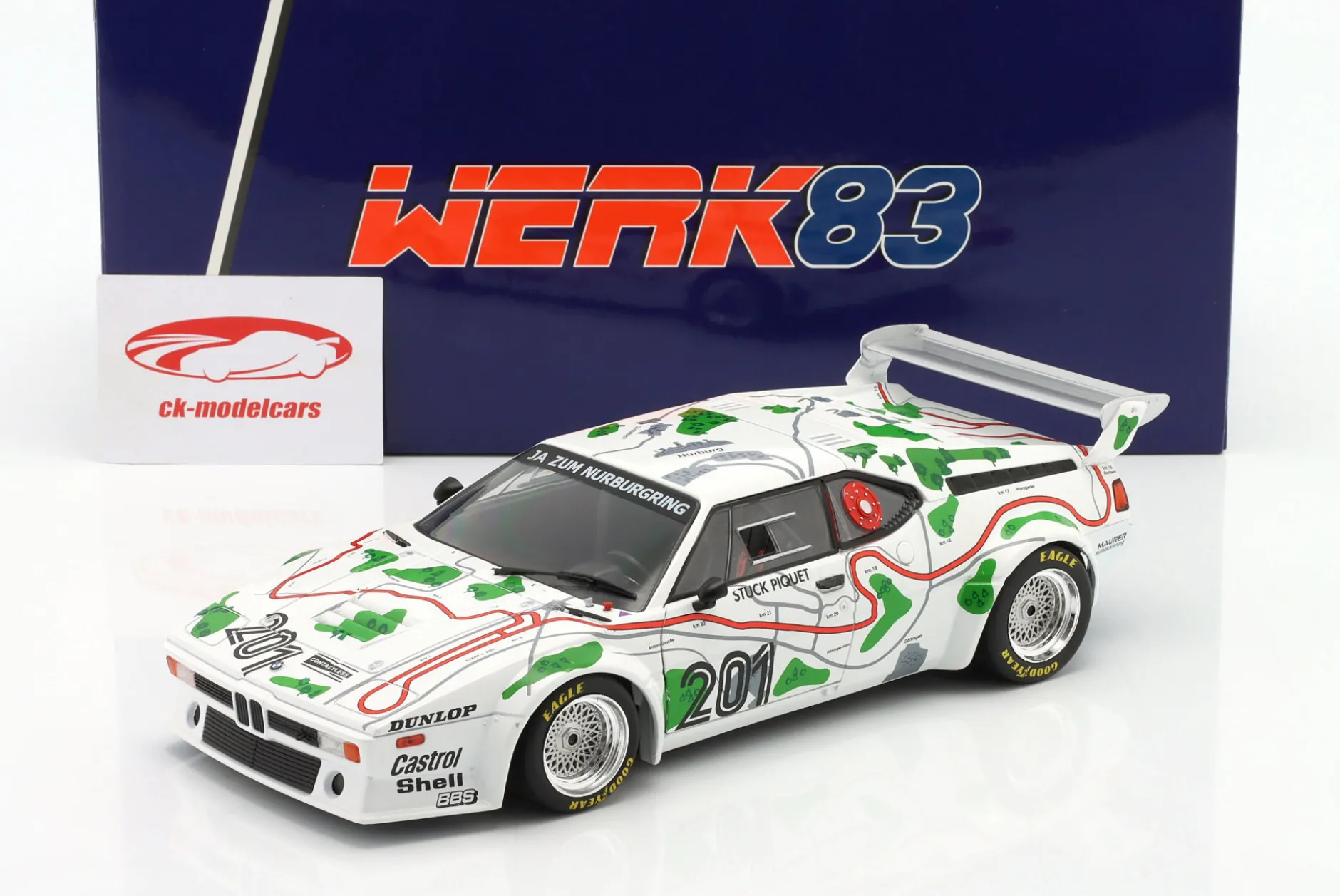 BMW M1 Procar #201 3rd 1000km Nürburgring 1980 Stuck, Piquet 1:18 WERK83